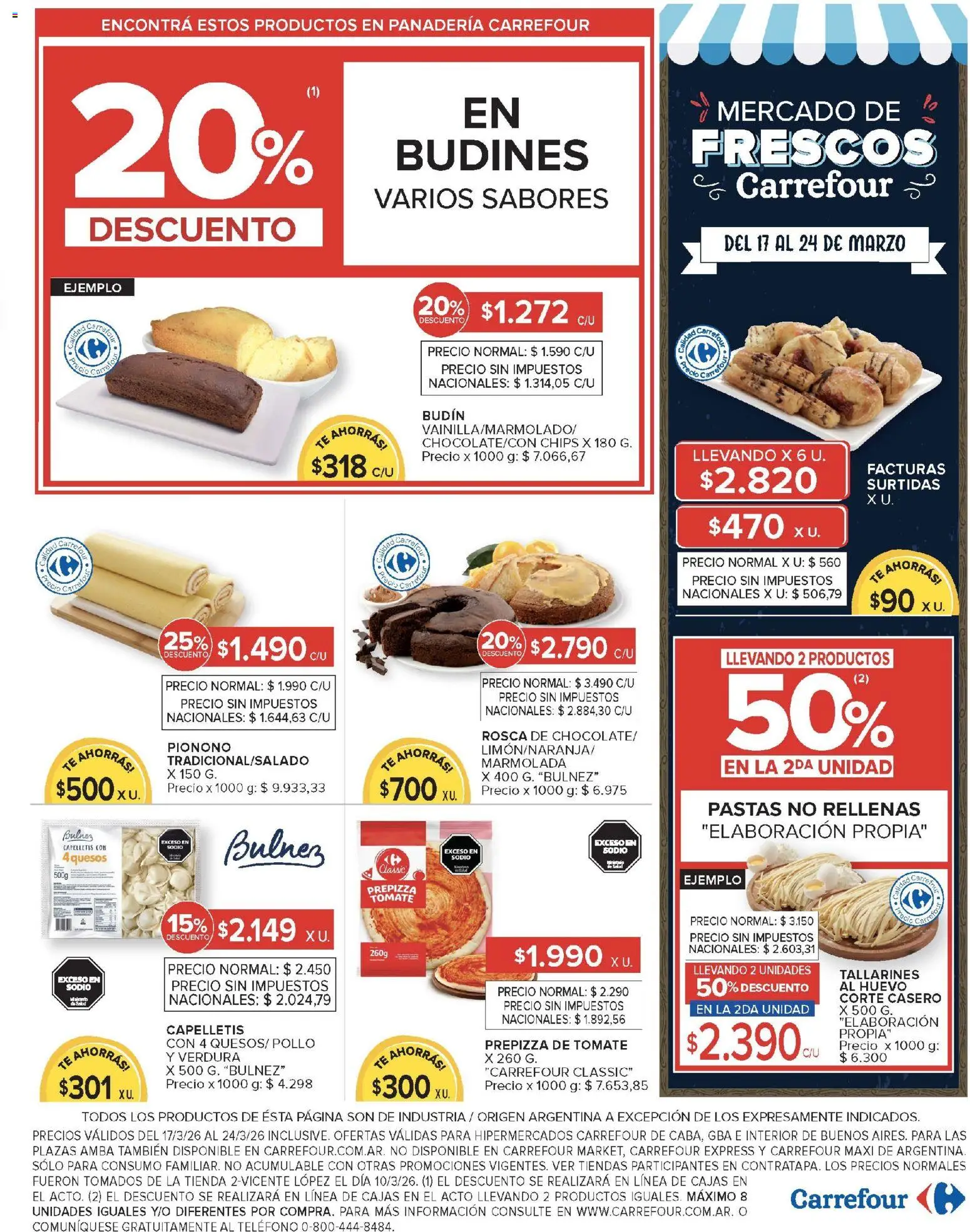 Carrefour ofertas │ válido desde el 17.03.2026 | Página: 7 | Productos: Pollo, Budín, Huevo, Té