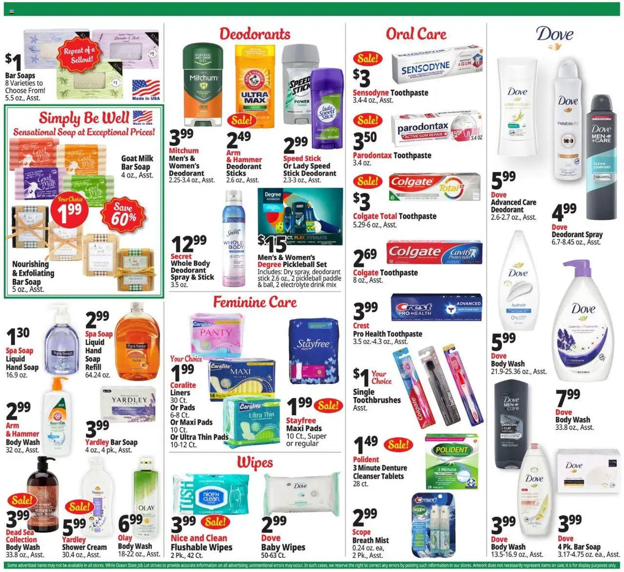Ocean State Job Lot Weekly Ad - valid from 14.08.2025 | Page: 16 | Products: Milk, Deodorant, Toothpaste, Bar Soap
