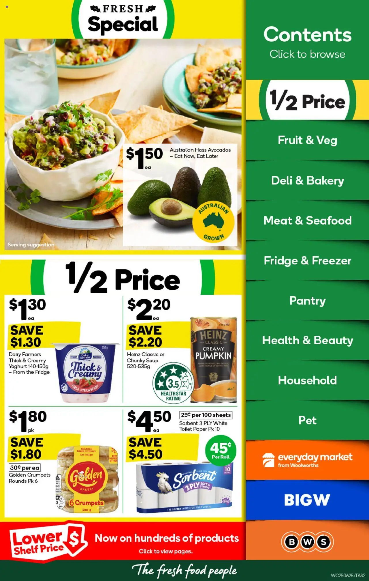 Woolworths catalogue - valid from 25.06.2025 | Page: 2 | Products: Meat, Toilet paper, Fridge, Bakery