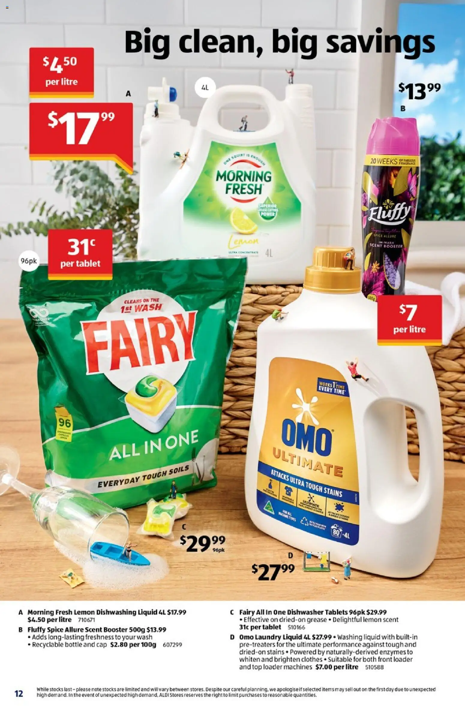 Aldi catalogue - valid from 25.03.2026 | Page: 12 | Products: Lemon, Cap, Laundry, Tablets