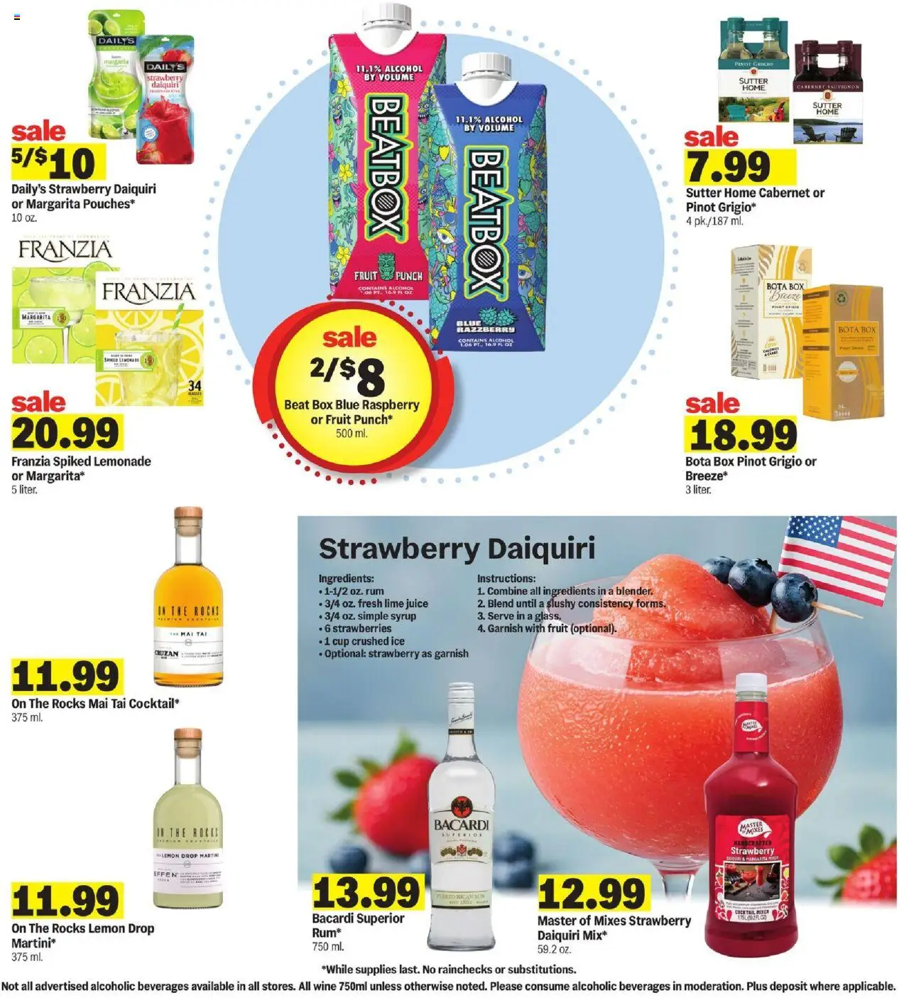 Meijer Weekly Ad - valid from 17.08.2025 | Page: 35 | Products: Wine, Strawberries, Lemon, Raspberry