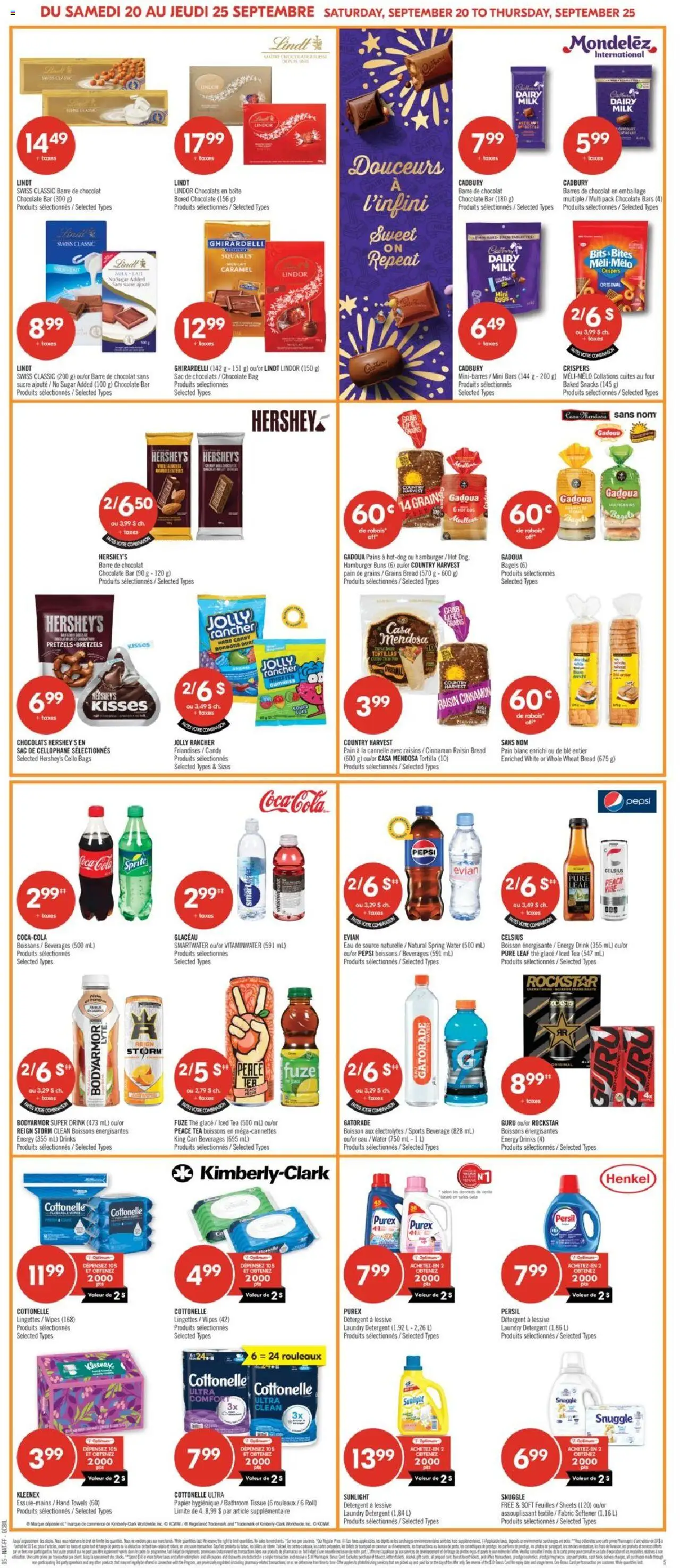 Pharmaprix flyer valid from 20.09.2025 | Page: 8 | Products: Tea, Bag, Fabric softener, Chocolate