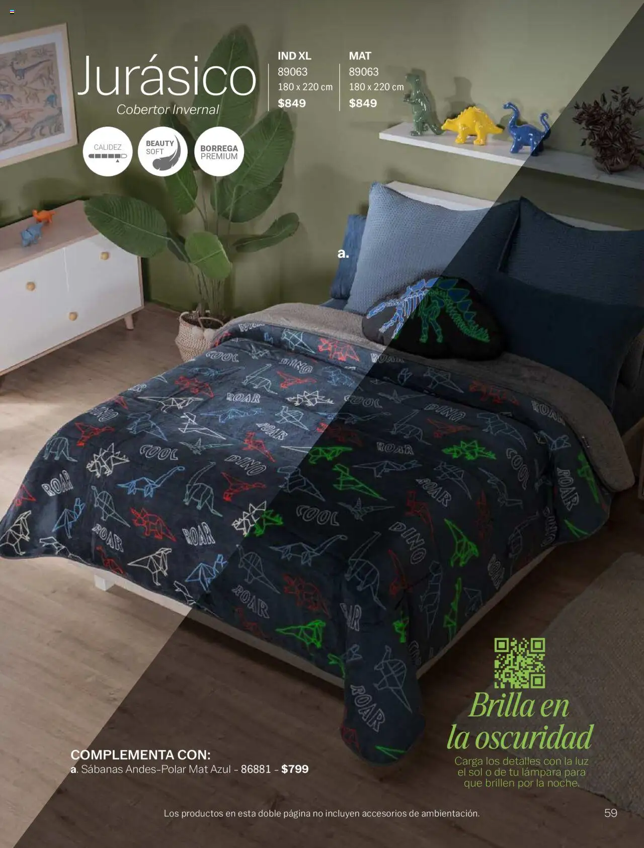 Nuevas ofertas de Vianney válidas en toda la República Mexicana desde el 15.08.2025. ¡Encuentra las mejores ofertas en Vianney - Catálogo Invierno! | Página: 61 | Productos: Cobertor, Sabanas, Lámpara