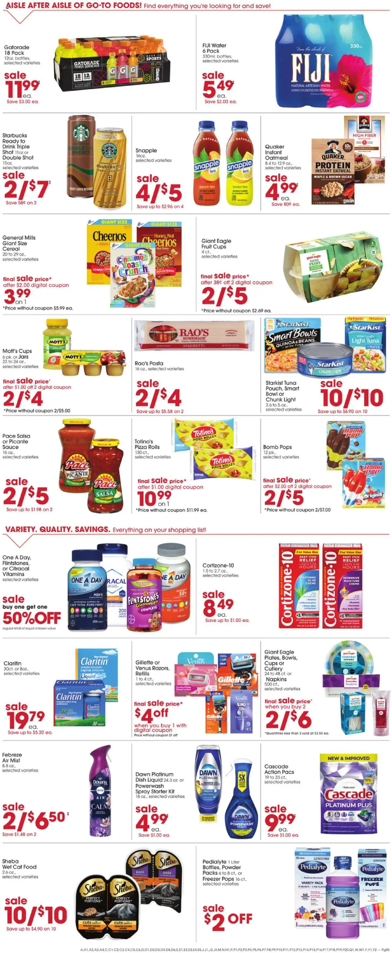 Giant Eagle Weekly Ad - valid from 28.08.2025 | Page: 7 | Products: Cat Food, Pasta, Sauce, Freezer