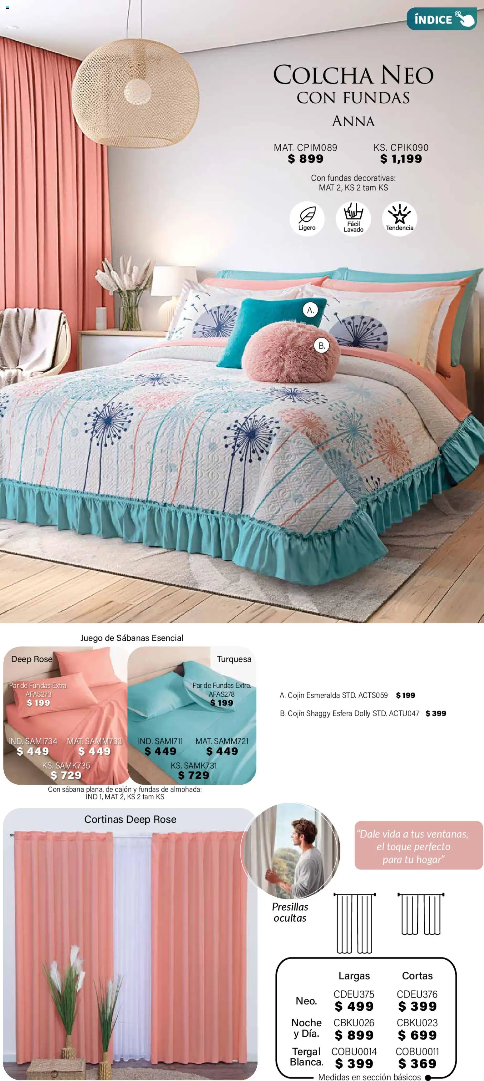 Nuevas ofertas de Colchas Concord válidas en toda la República Mexicana desde el 01.11.2025. ¡Encuentra las mejores ofertas en Colchas Concord Buen Fin! | Página: 94 | Productos: Juego, Almohada, Sabanas, Cortinas