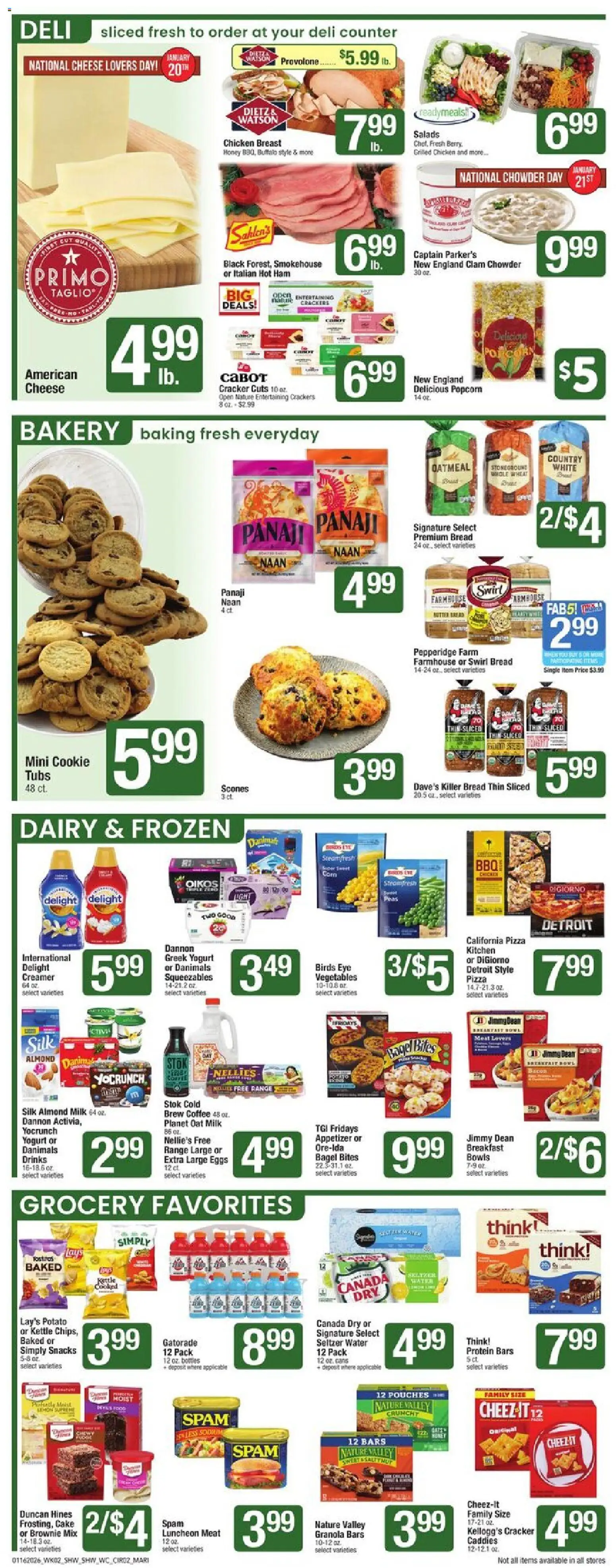 Star Market Weekly Ad - valid from 16.01.2026 | Page: 2 | Products: Butter, Cheese, Eggs, Ham