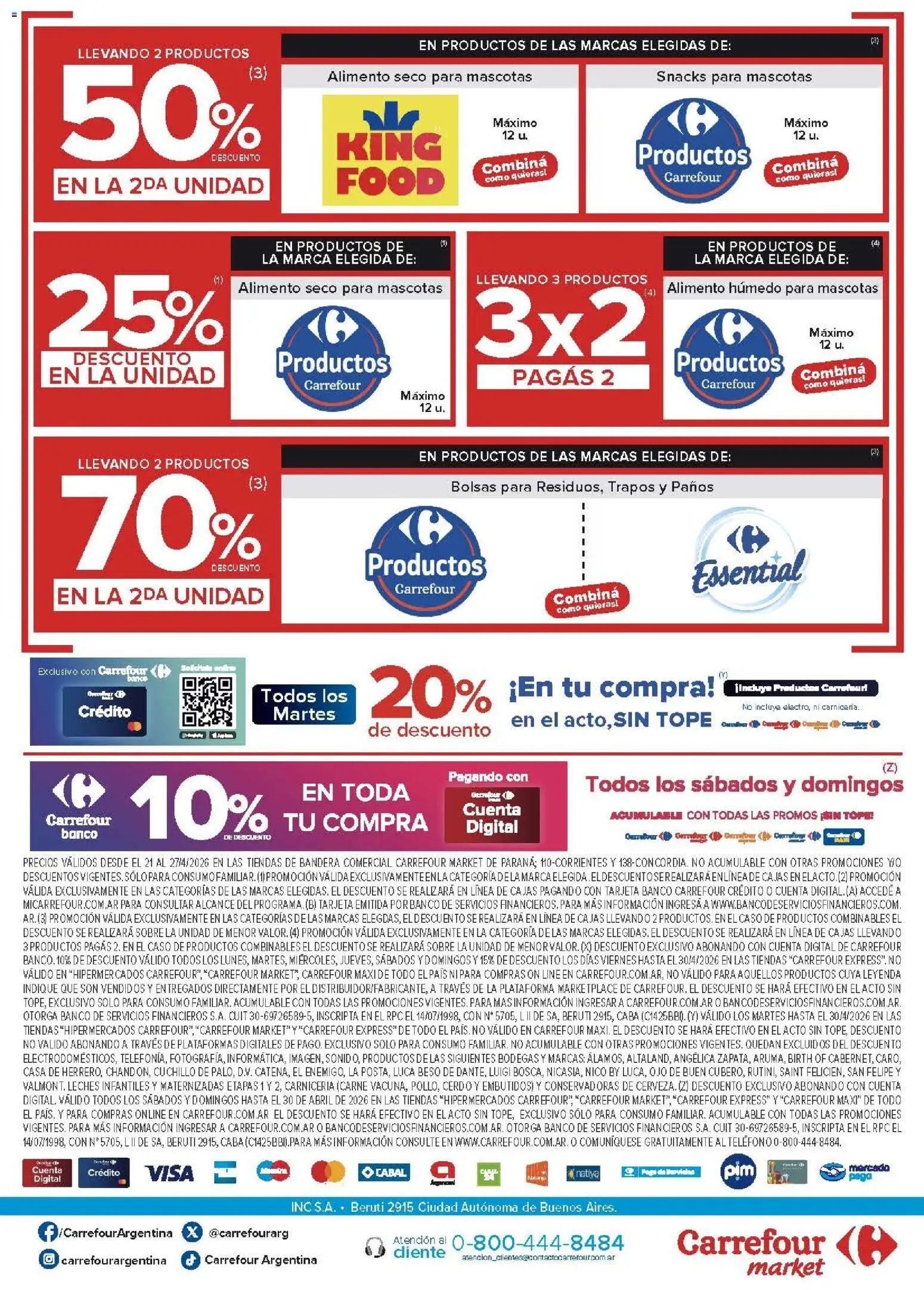 Carrefour Market - Market Paraná y Concordia  │ válido desde el 21.04.2026 | Página: 5 | Productos: Teléfono, Top, Caso, Cerdo