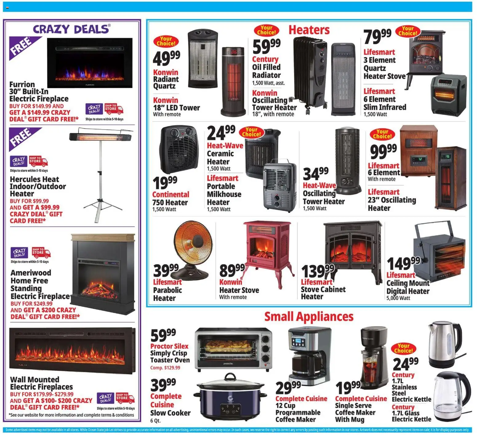 Ocean State Job Lot Weekly Ad - MA - valid from 22.01.2026 | Page: 10 | Products: Cooker, Radiator, Oil, Kettle