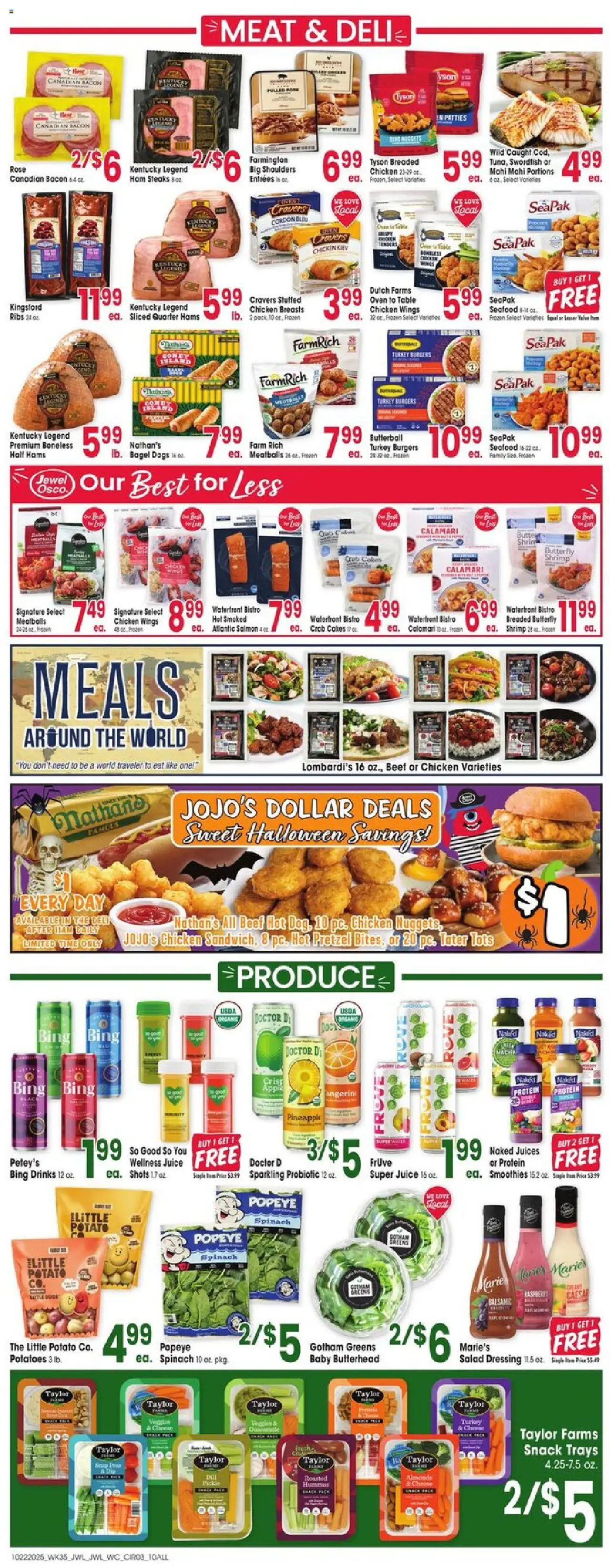 Jewel Osco Weekly Ad - valid from 22.10.2025 | Page: 3 | Products: Table, Pork, Potatoes, Oven