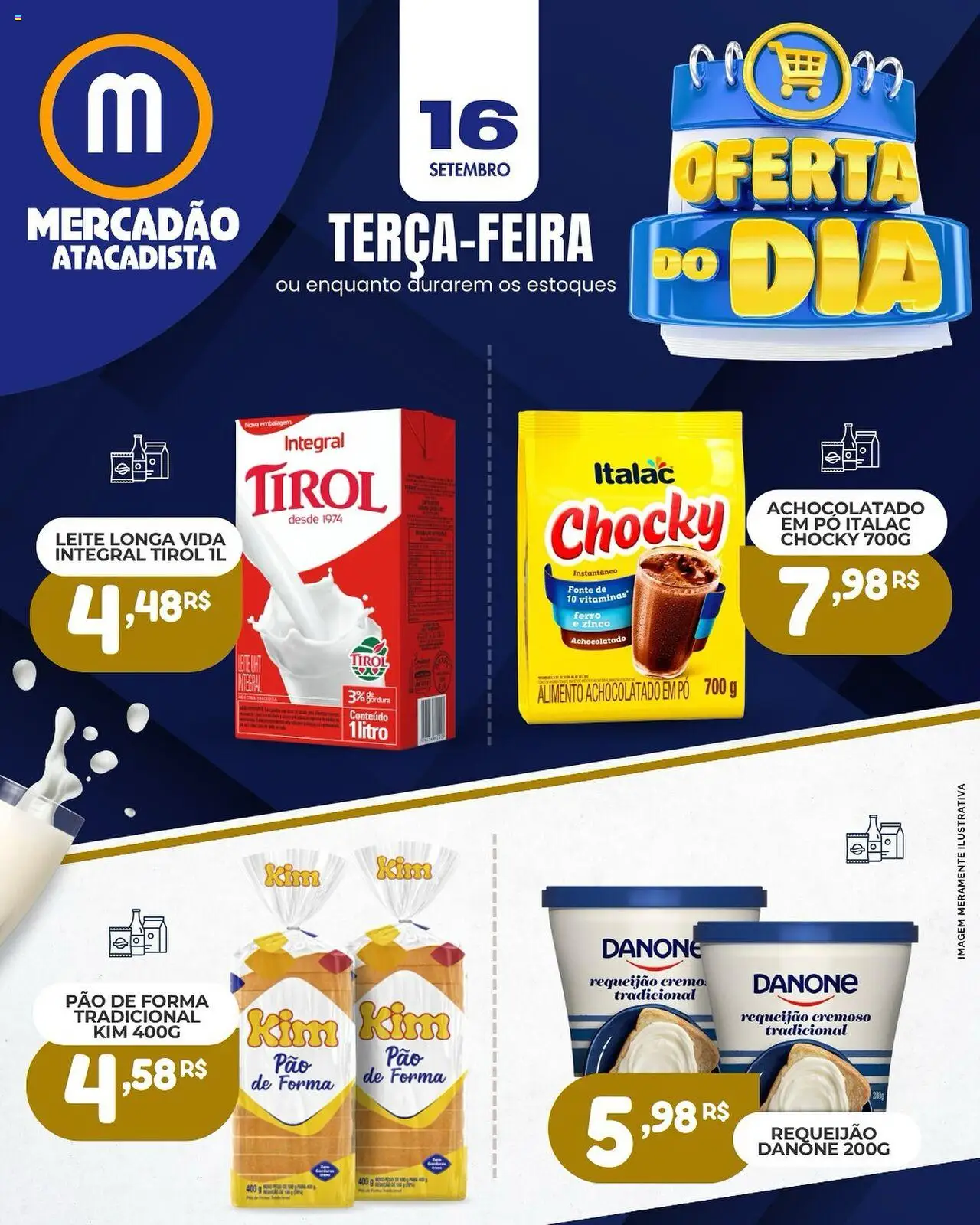 Mercadão Atacadista Folheto - válido de 16.09.2025 | Página: 1 | Produtos: Ferro, Pó, Pão de forma, Requeijão