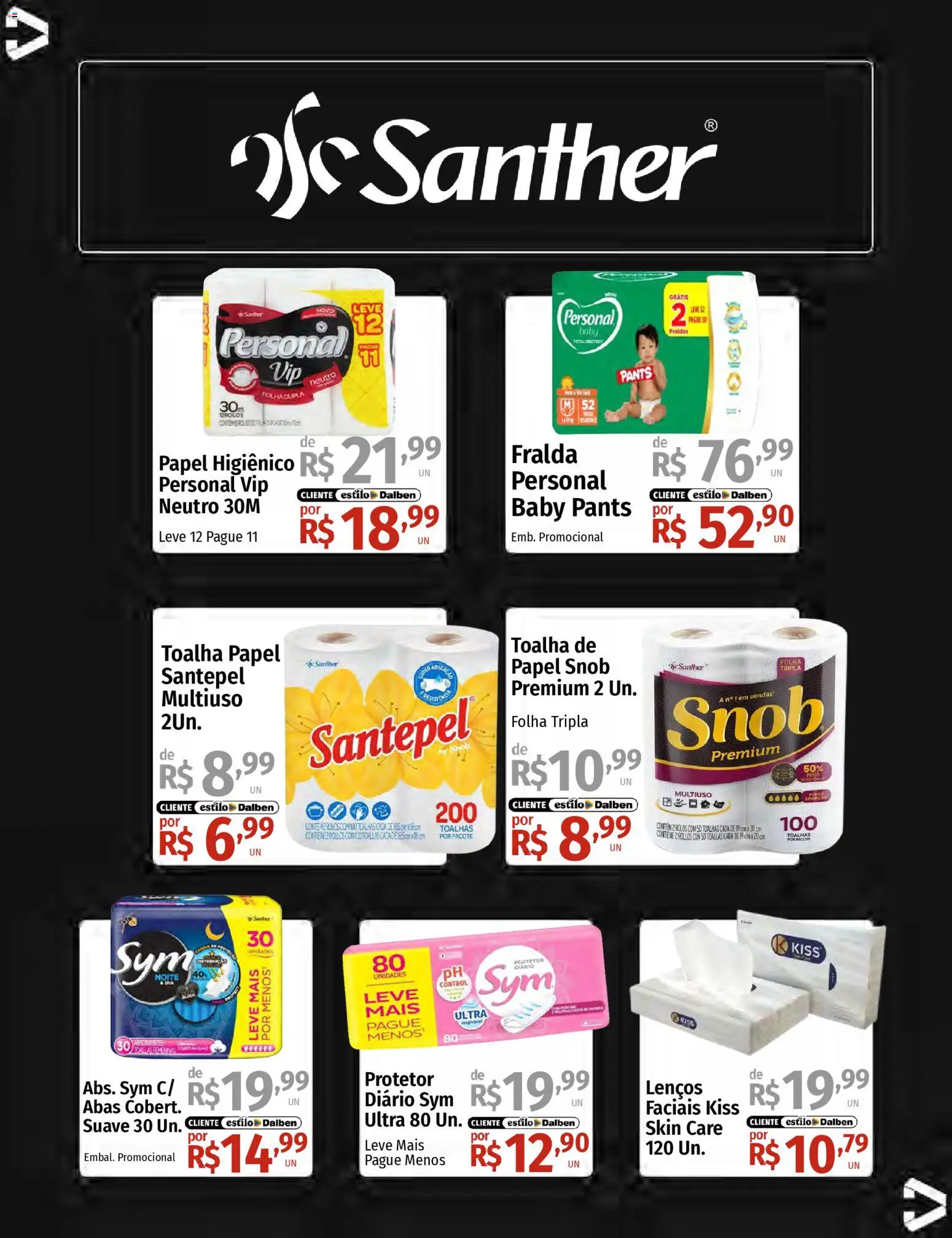 Supermercado Dalben Folheto - válido de 13.11.2025 | Página: 32 | Produtos: Papel toalha, Fraldas, Papel higiênico