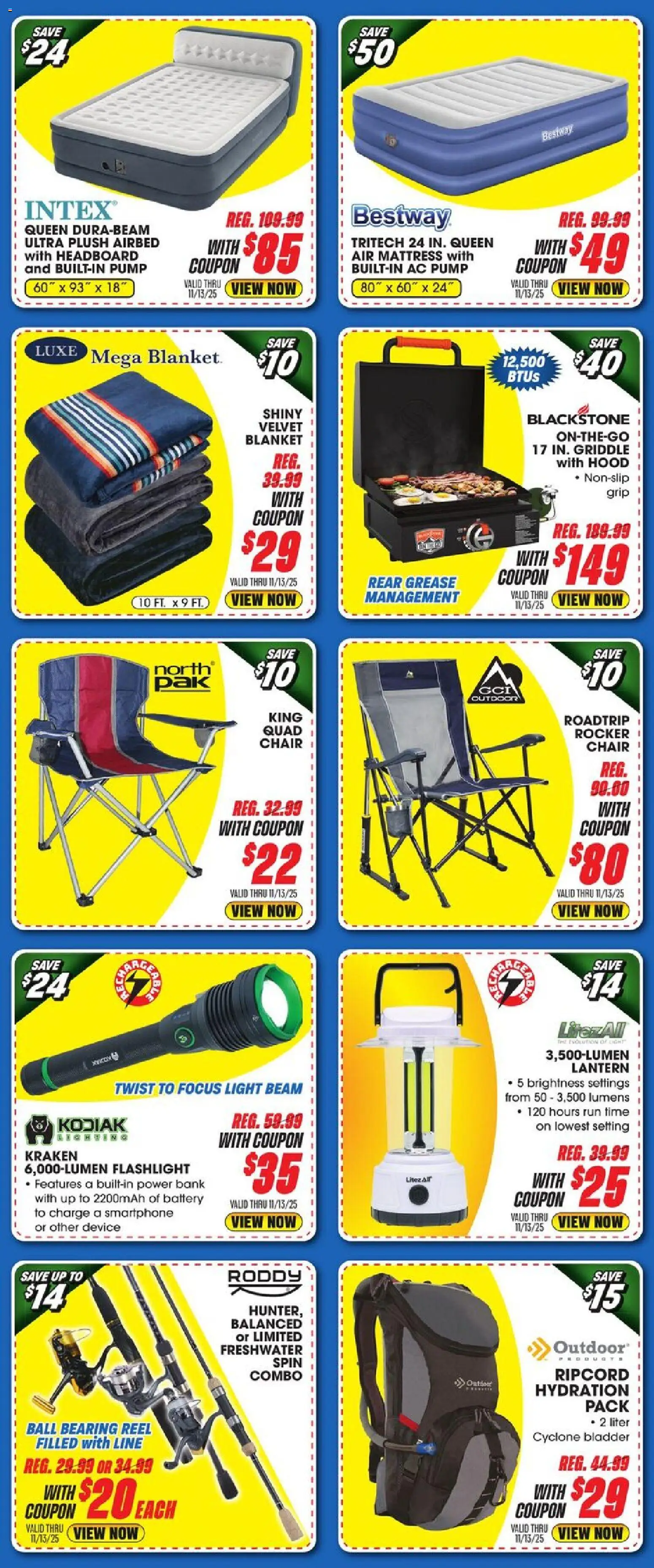 Big 5 Sporting Goods Weekly Ad - valid from 07.11.2025 | Page: 6 | Products: Pump, Griddle, Smartphone, Power Bank