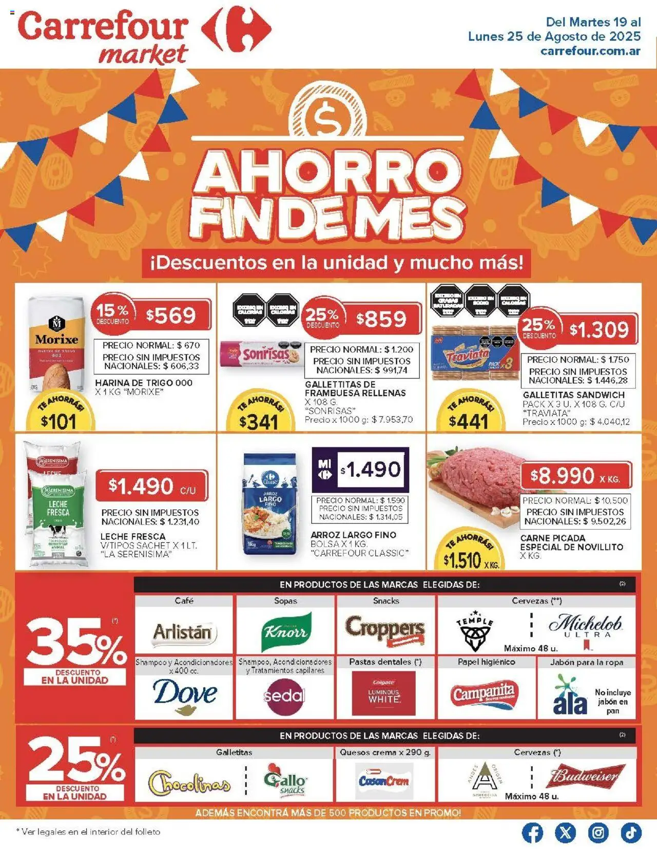 Carrefour ofertas - Chubut │ válido desde el 19.08.2025 | Página: 33 | Productos: Galletitas, Jabón, Arroz, Té