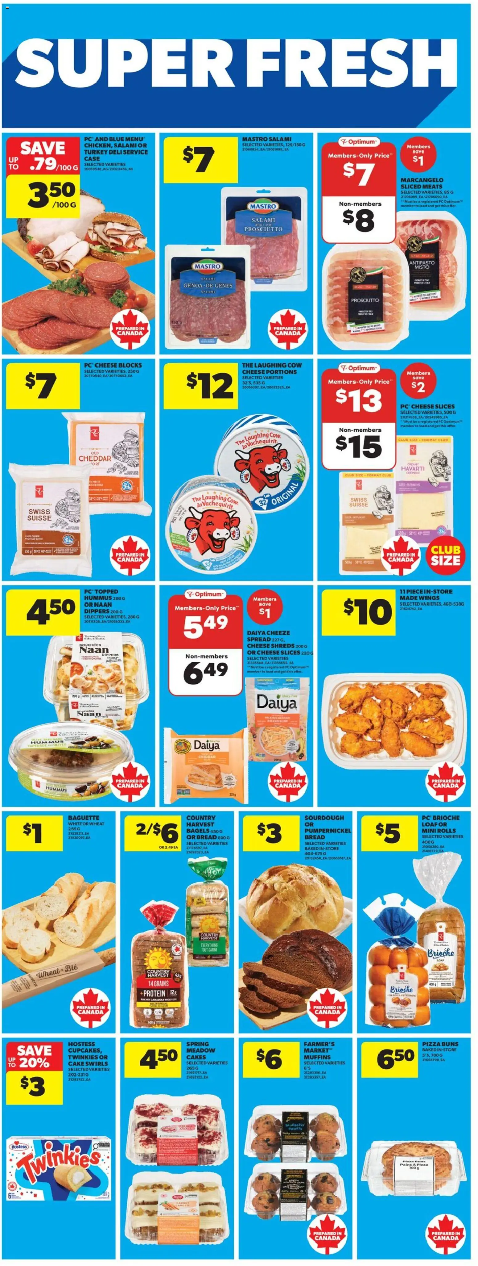 Real Canadian Superstore flyer valid from 09.04.2026 | Page: 14 | Products: Carrot, Turkey, Cheese, Pizza