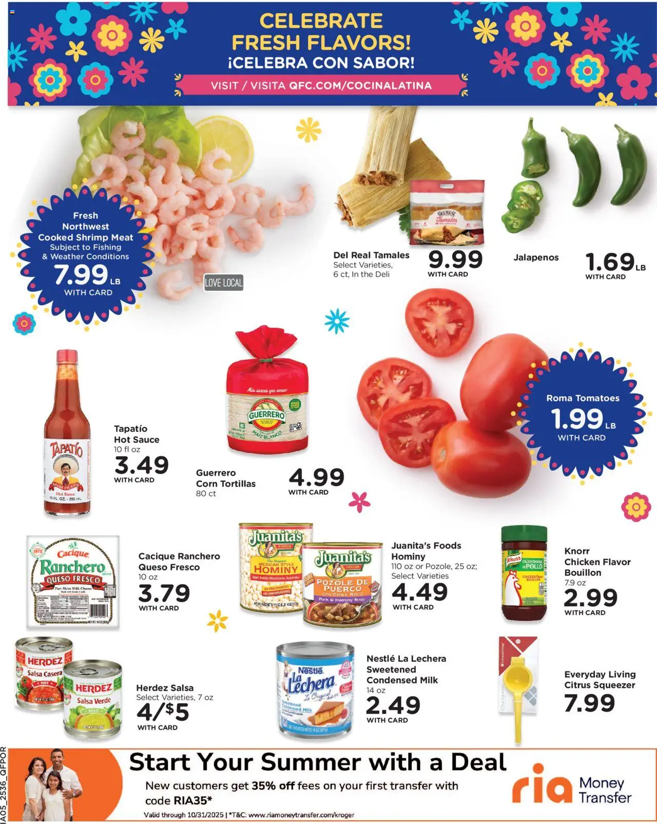 QFC Weekly Ad - OR - valid from 08.10.2025 | Page: 16 | Products: Corn, Milk, Pork, Sauce