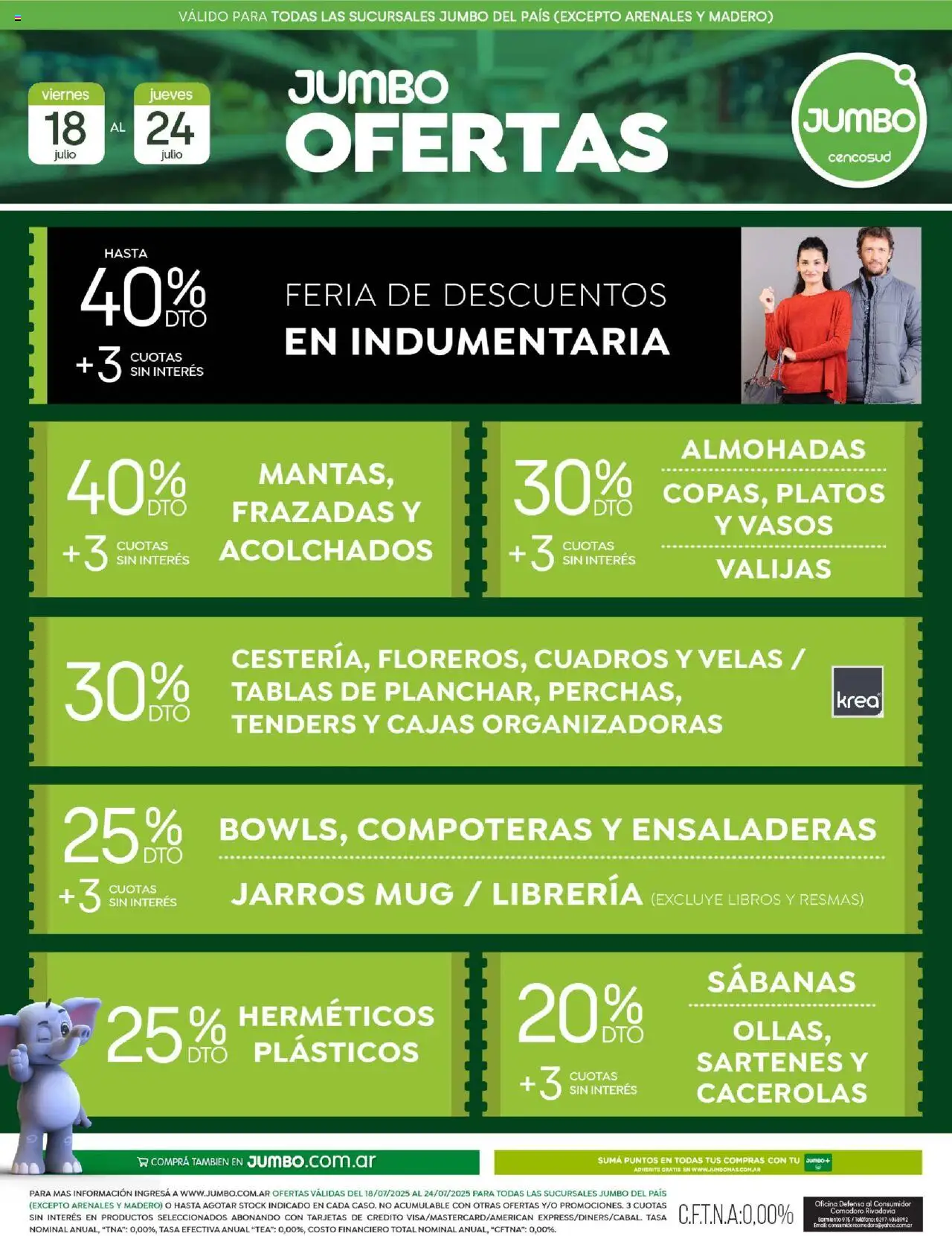 Jumbo - Oferta | Textil │ válido desde el 18.07.2025 | Página: 1 | Productos: Teléfono, Sabanas, Vasos