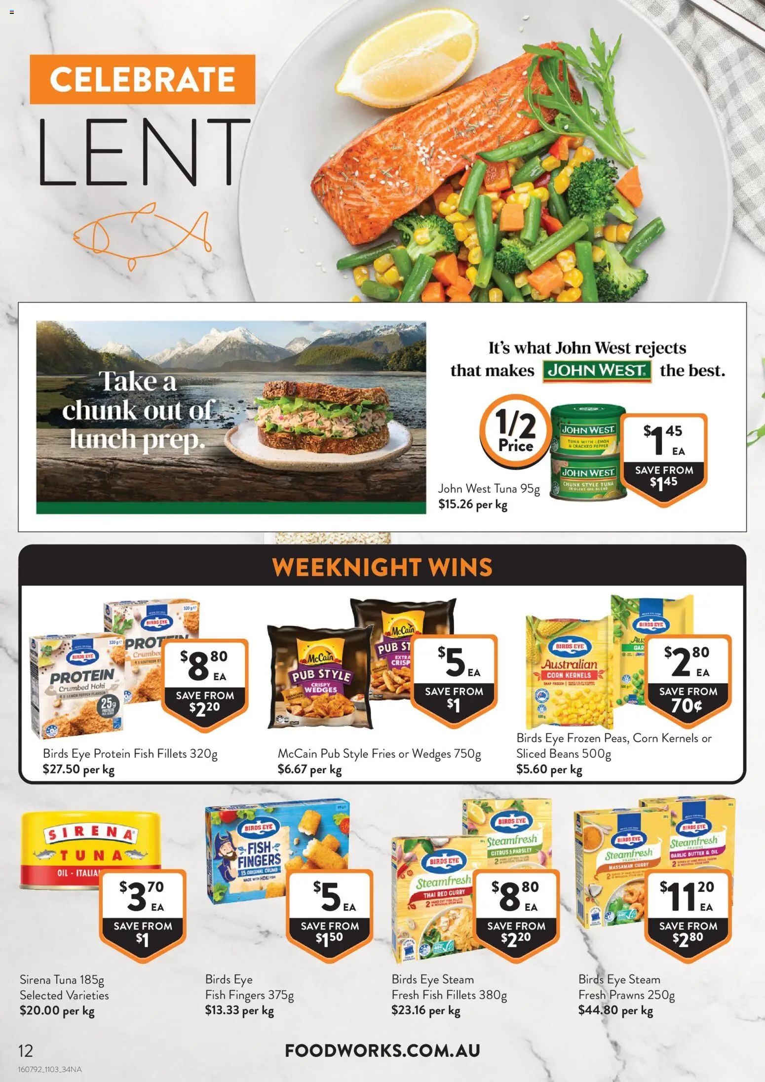 Foodworks catalogue - valid from 11.03.2026 | Page: 12 | Products: Oil, Prawns, Pepper, Tuna