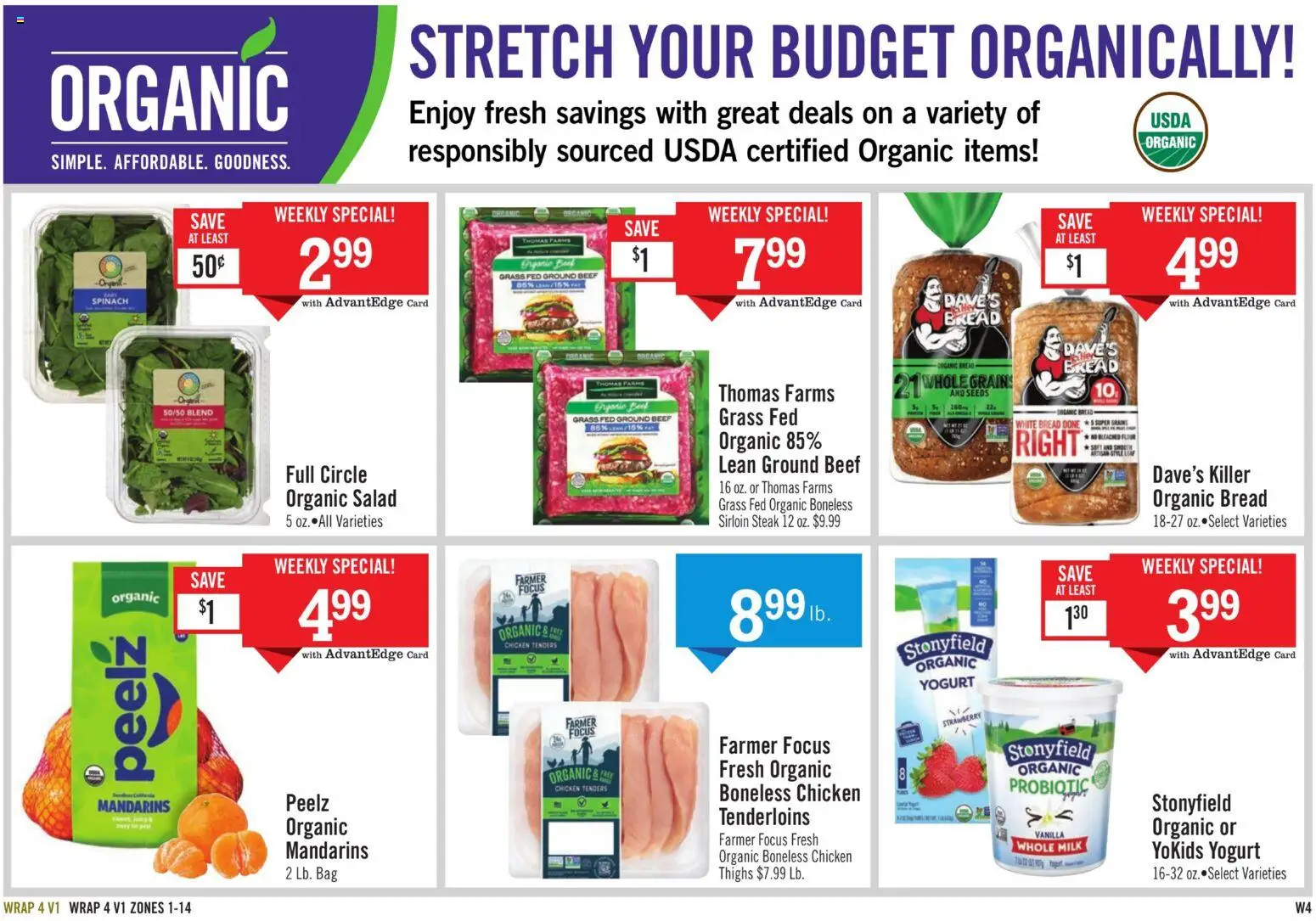Price Chopper - Weekly Ad - valid from 04.01.2026 | Page: 16 | Products: Mandarins, Milk, Bread, Beef