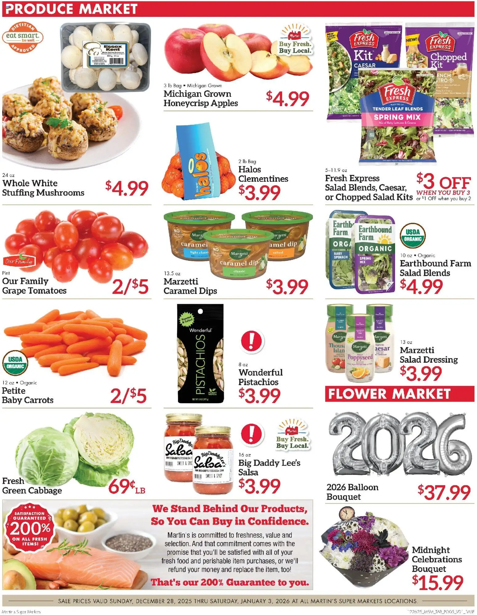 Martin’s Weekly Ad - valid from 28.12.2025 | Page: 5 | Products: Apples, Tomatoes, Salad, Bag