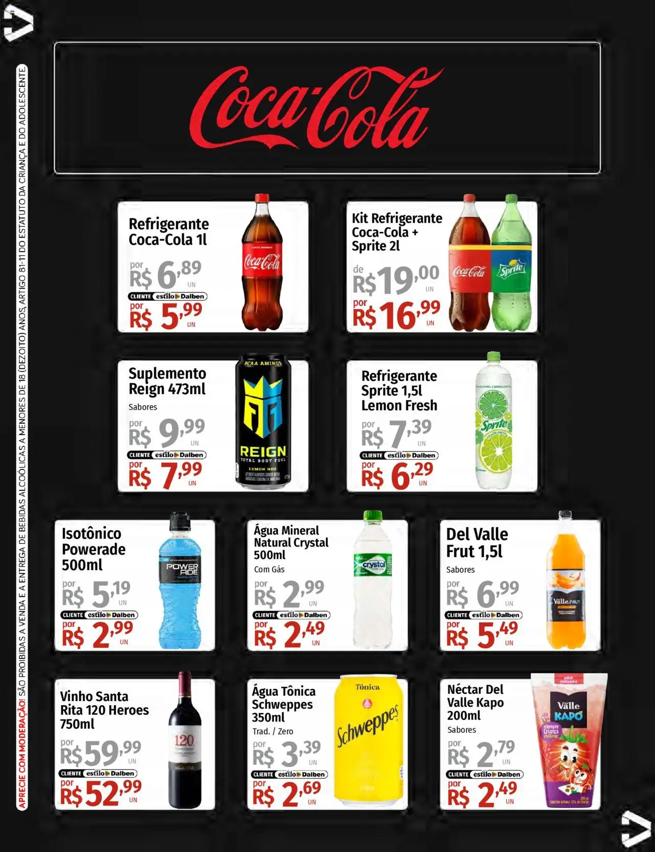Supermercado Dalben Folheto - válido de 16.09.2025 | Página: 3 | Produtos: BCAA, Cola, Refrigerante, Body