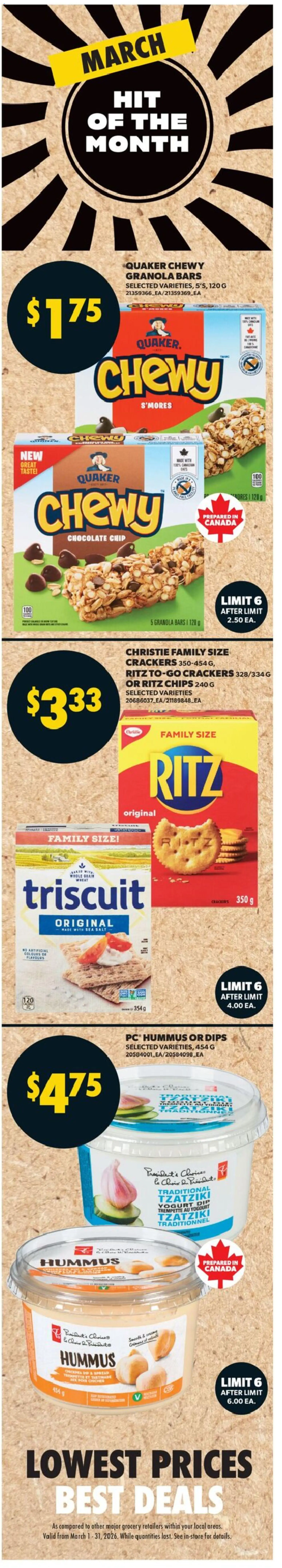 Real Canadian Superstore flyer valid from 05.03.2026 | Page: 5 | Products: Chips, Yogurt, Chocolate