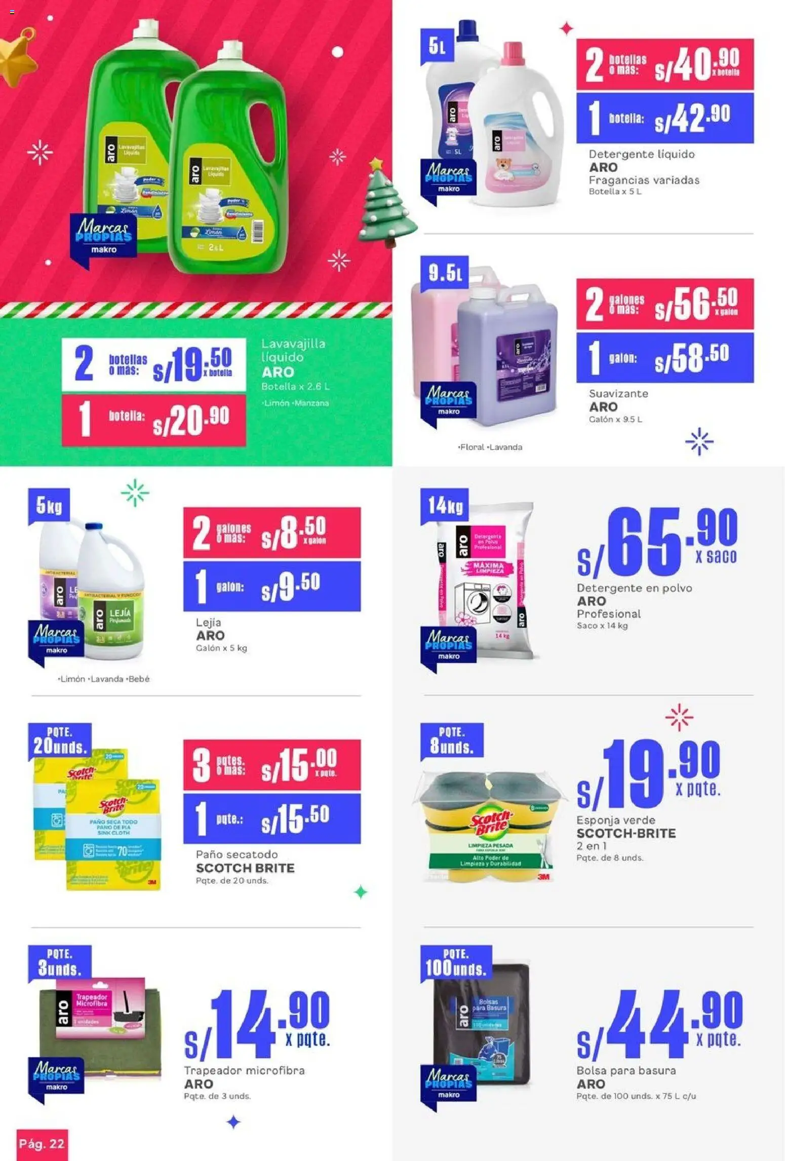 Catálogo Makro válido desde 01.12.2025 | Página: 22 | Productos: Detergente, Saco, Bolsa, Polvo