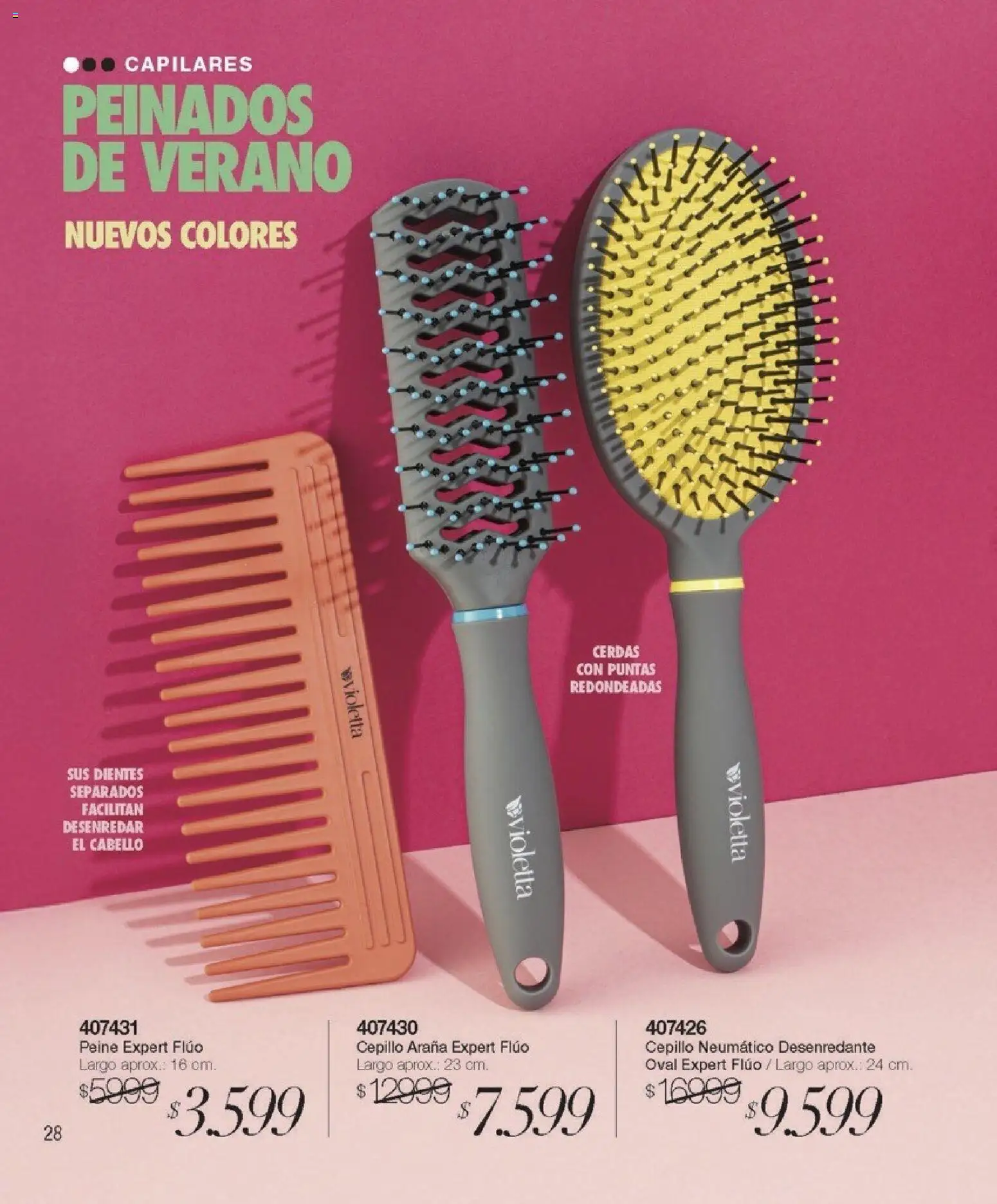 Violetta catálogo │ válido desde el 01.02.2026 | Página: 28 | Productos: Peine, Cepillo