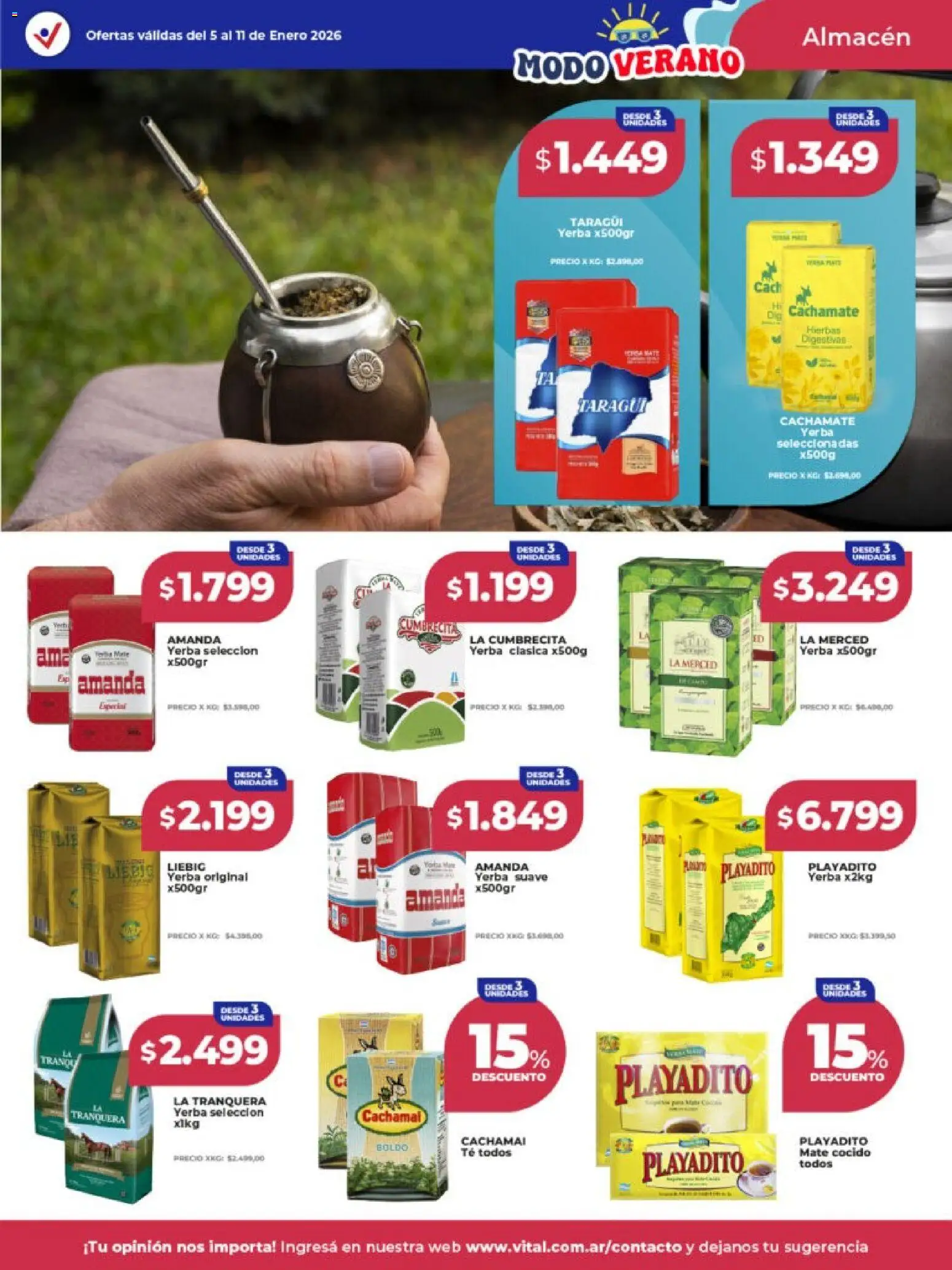 Vital - Ofertas - Bahía Blanca │ válido desde el 05.01.2026 | Página: 13 | Productos: Mate, Yerba, Té, Mate cocido