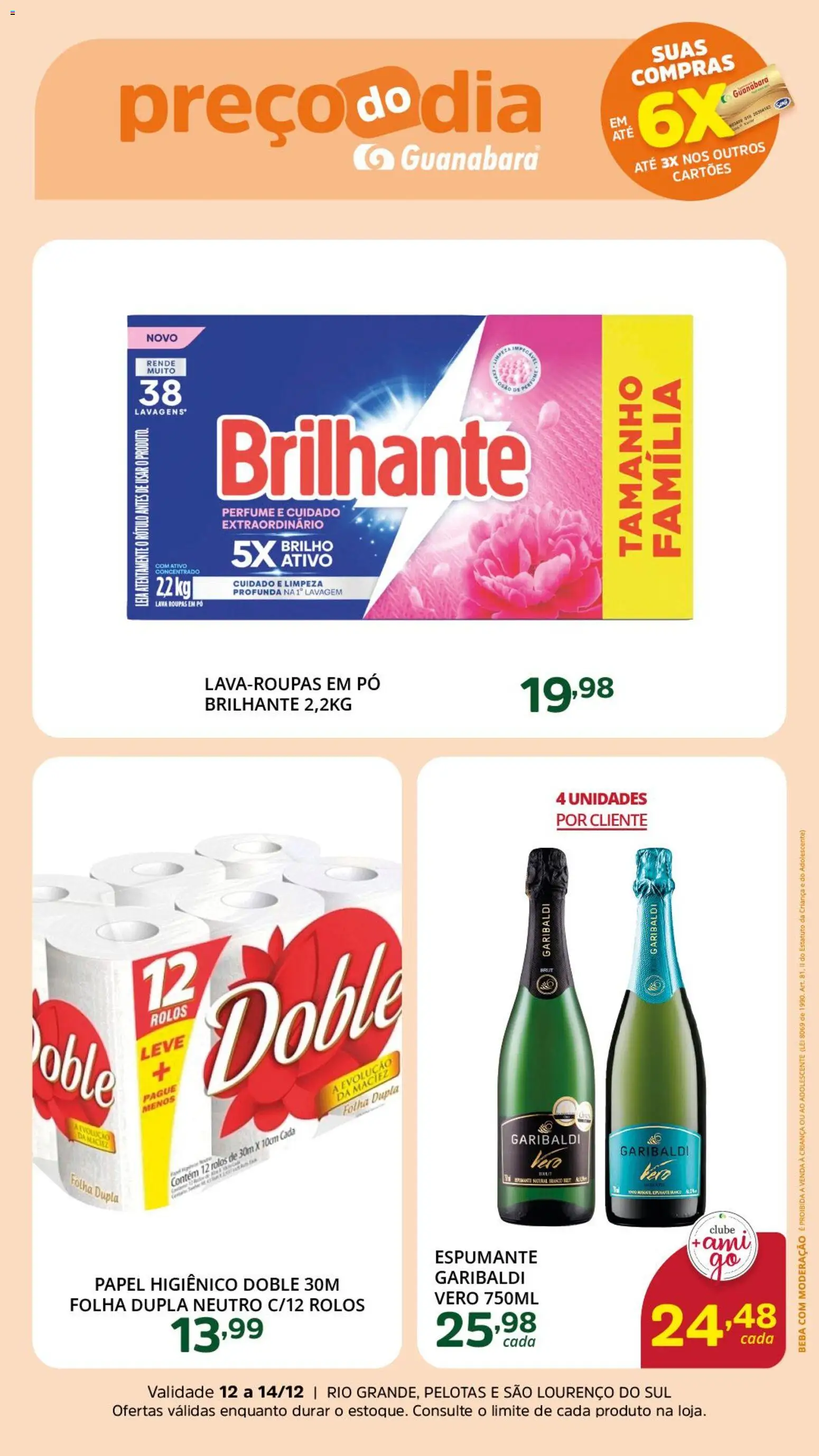 Supermercado Guanabara Folheto - válido de 12.12.2025 | Página: 4 | Produtos: Perfume, Pó, Roupas, Papel higiênico