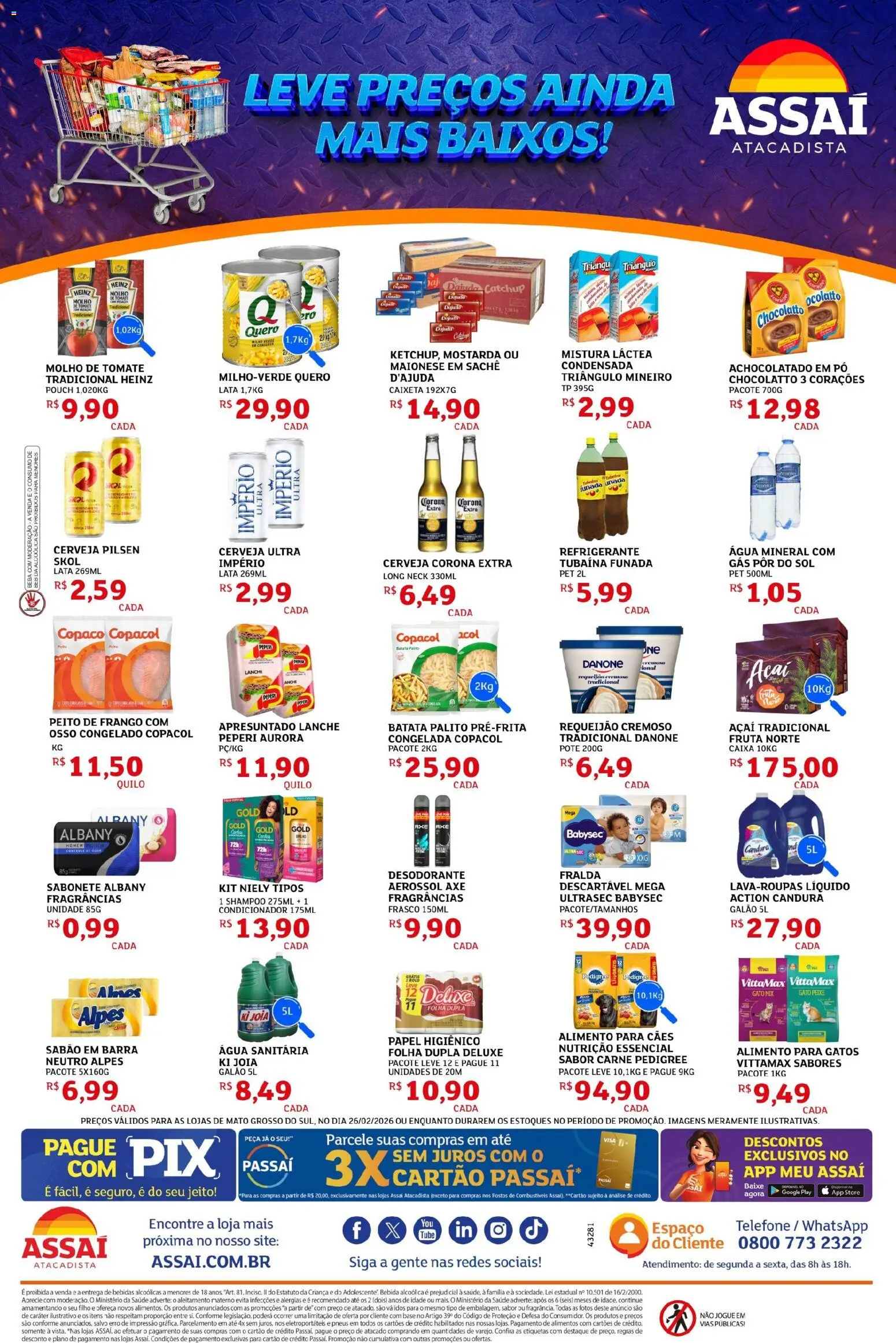 Assaí Atacadista Folheto - válido de 26.02.2026 | Página: 2 | Produtos: Pó, Sabão, Achocolatado, Cerveja