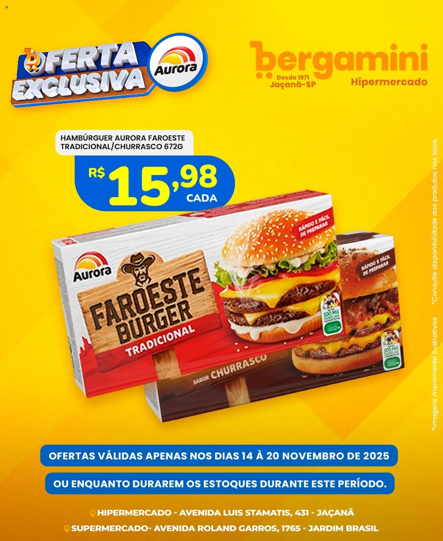 Supermercado Bergamini Folheto - válido de 14.11.2025 | Página: 5 | Produtos: Hambúrguer