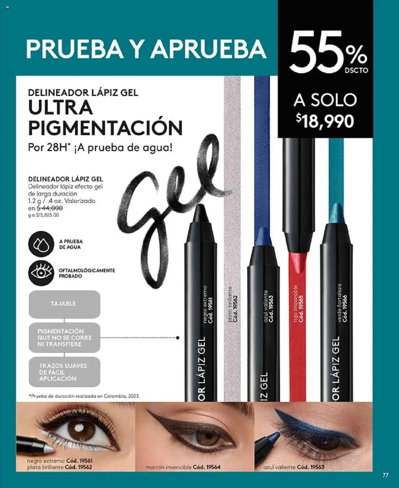 Ésika revista - valida desde el 29.07.2025 | Página: 77 | Productos: Agua, Delineador