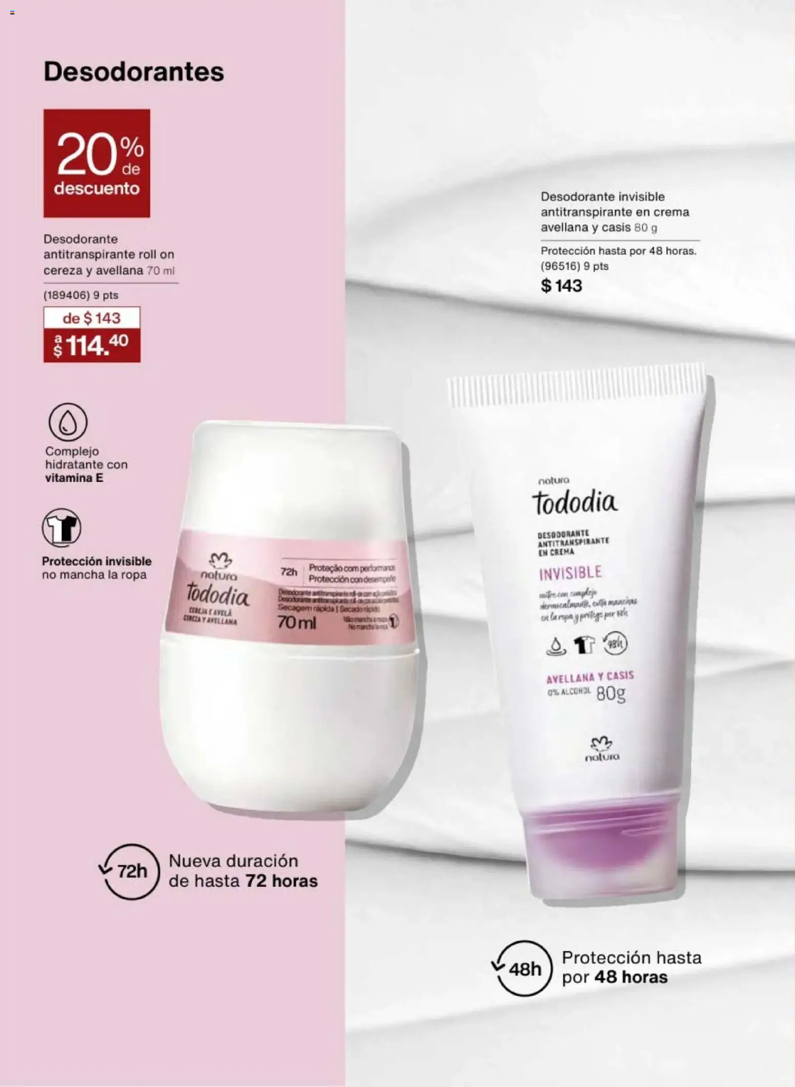 Nuevas ofertas de Natura válidas en toda la República Mexicana desde el 30.01.2026. ¡Encuentra las mejores ofertas en Natura campaña 3 2026! | Página: 104 | Productos: Desodorante, Antitranspirante, Crema, Ropa