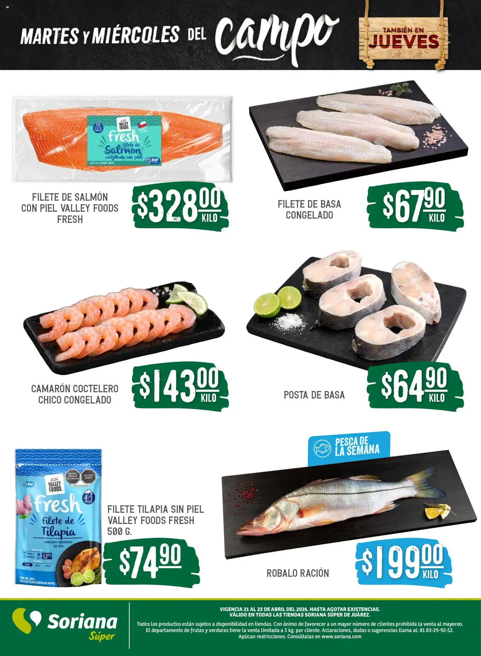 Nuevas ofertas de Soriana válidas en toda la República Mexicana desde el 21.04.2026. ¡Encuentra las mejores ofertas en Soriana Martes y Miércoles del Campo Súper: Juárez! | Página: 5