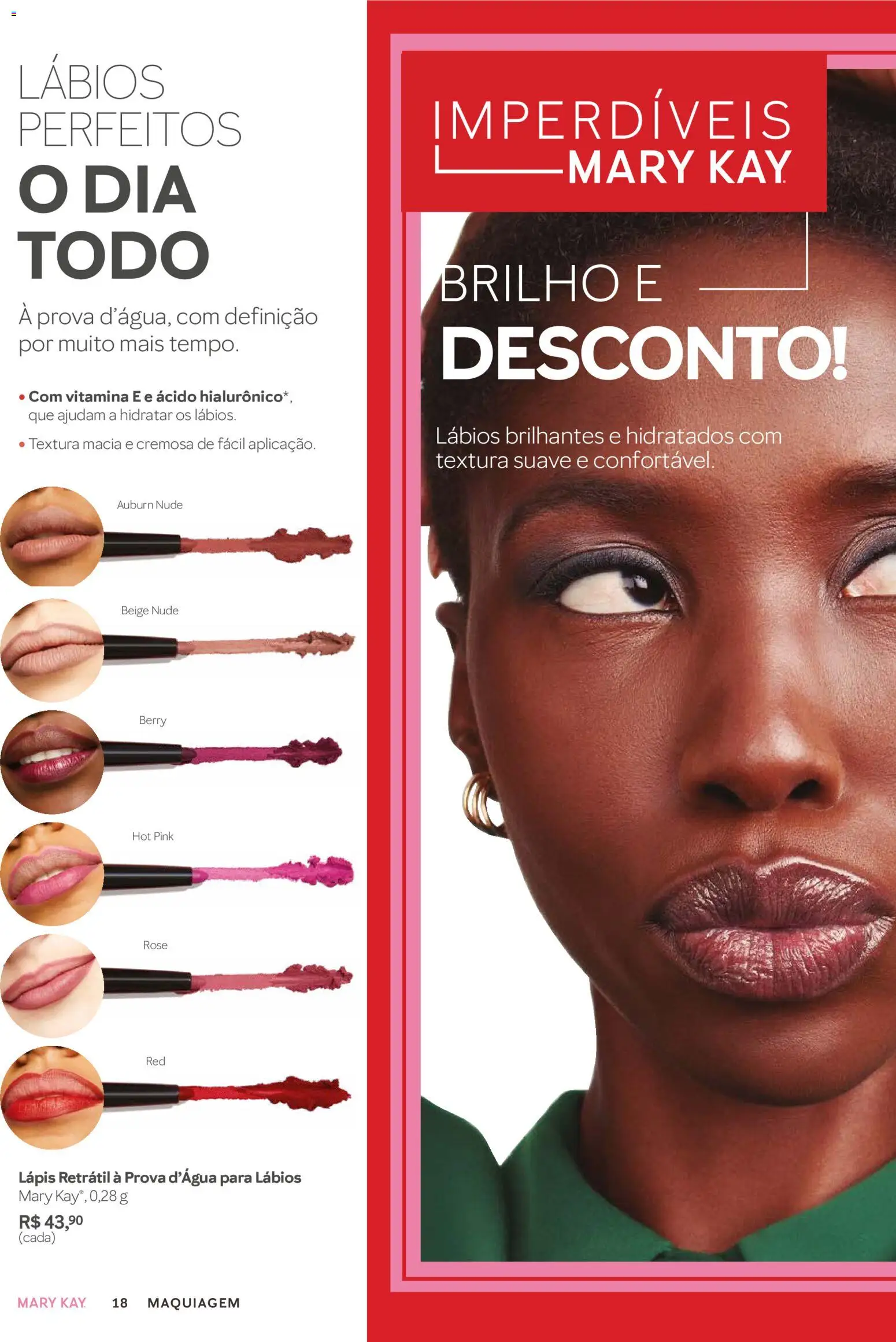 Mary Kay Folheto - válido de 01.03.2026 | Página: 18 | Produtos: Maquiagem, Lápis