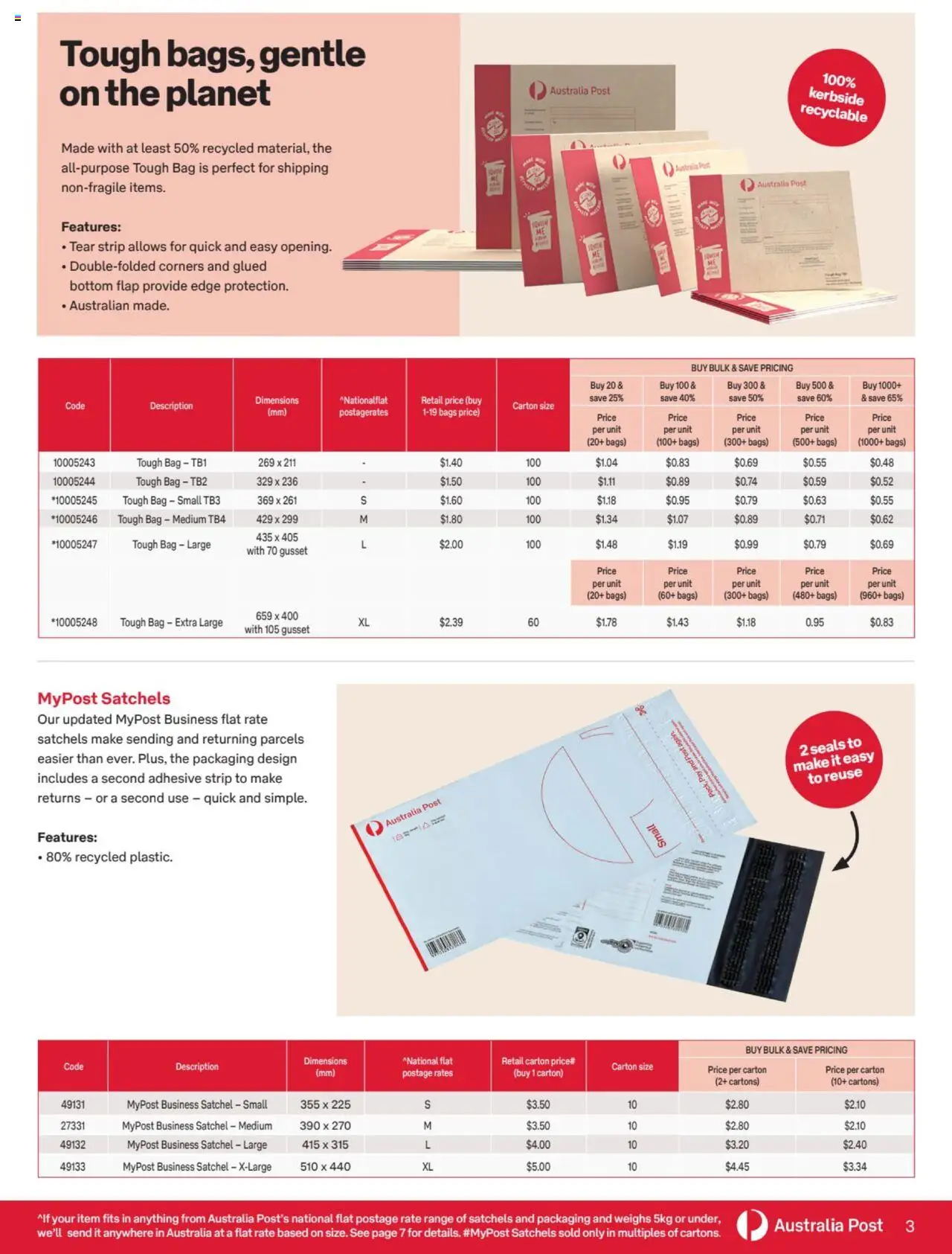 Australia Post catalogue - valid from 18.02.2025 | Page: 3 | Products: Bag, Strip