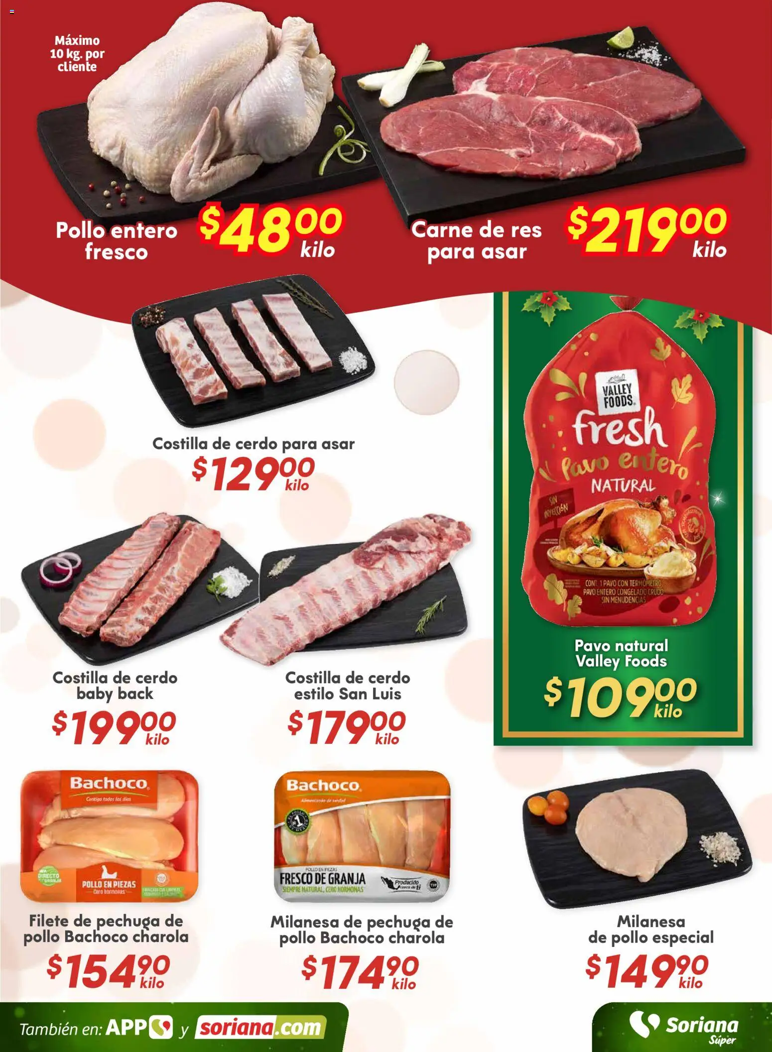 Nuevas ofertas de Soriana válidas en toda la República Mexicana desde el 28.11.2025. ¡Encuentra las mejores ofertas en Soriana - Fin de Semana Súper: Ver, Tab, Chis, Camp, Yuc y Q. Roo! | Página: 5 | Productos: Pollo, Milanesa, Cerdo, Res