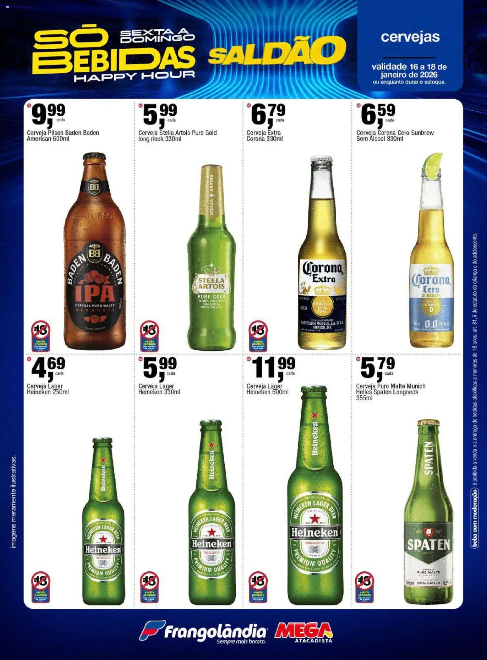 Frangolândia Folheto - válido de 16.01.2026 | Página: 9 | Produtos: Maracujá, Heineken 600ml, Cerveja, Heineken