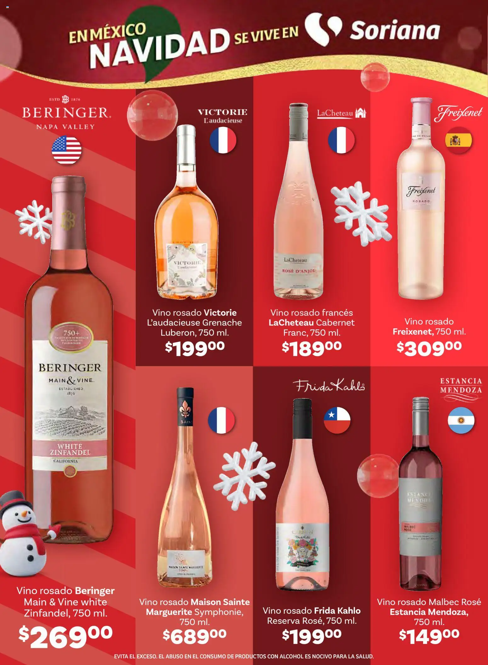 Nuevas ofertas de Soriana válidas en toda la República Mexicana desde el 11.12.2025. ¡Encuentra las mejores ofertas en Soriana - Preciazazaso Súper: Valle de México! | Página: 49 | Productos: Vino