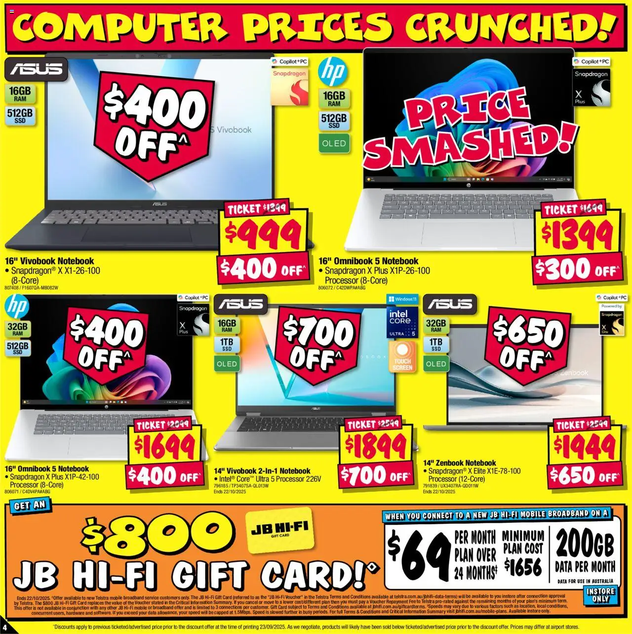 JB Hi-Fi catalogue - valid from 09.10.2025 | Page: 4 | Products: Notebook, Computer, Screen, Mobile