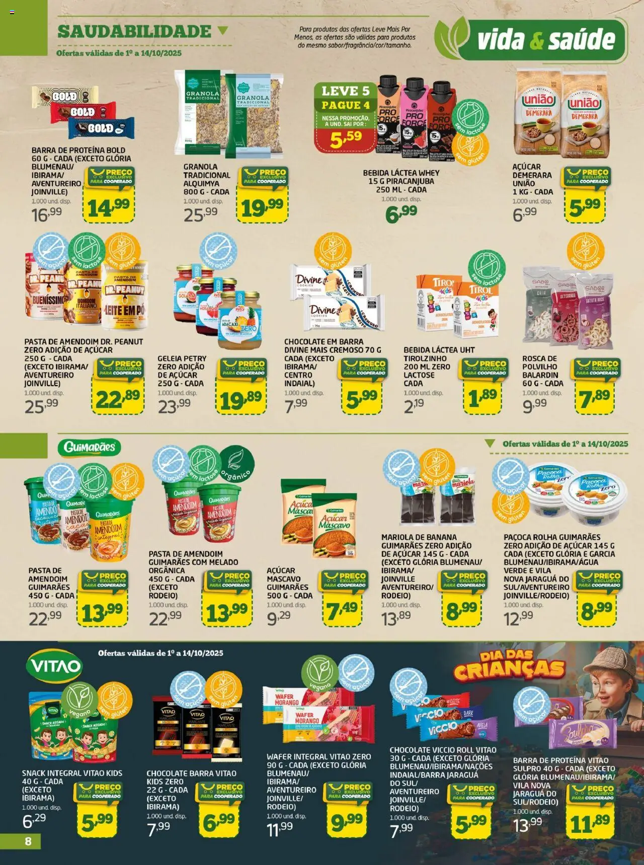 Cooper Folheto - válido de 01.10.2025 | Página: 8 | Produtos: Chia, Granola, Bebida, Batata