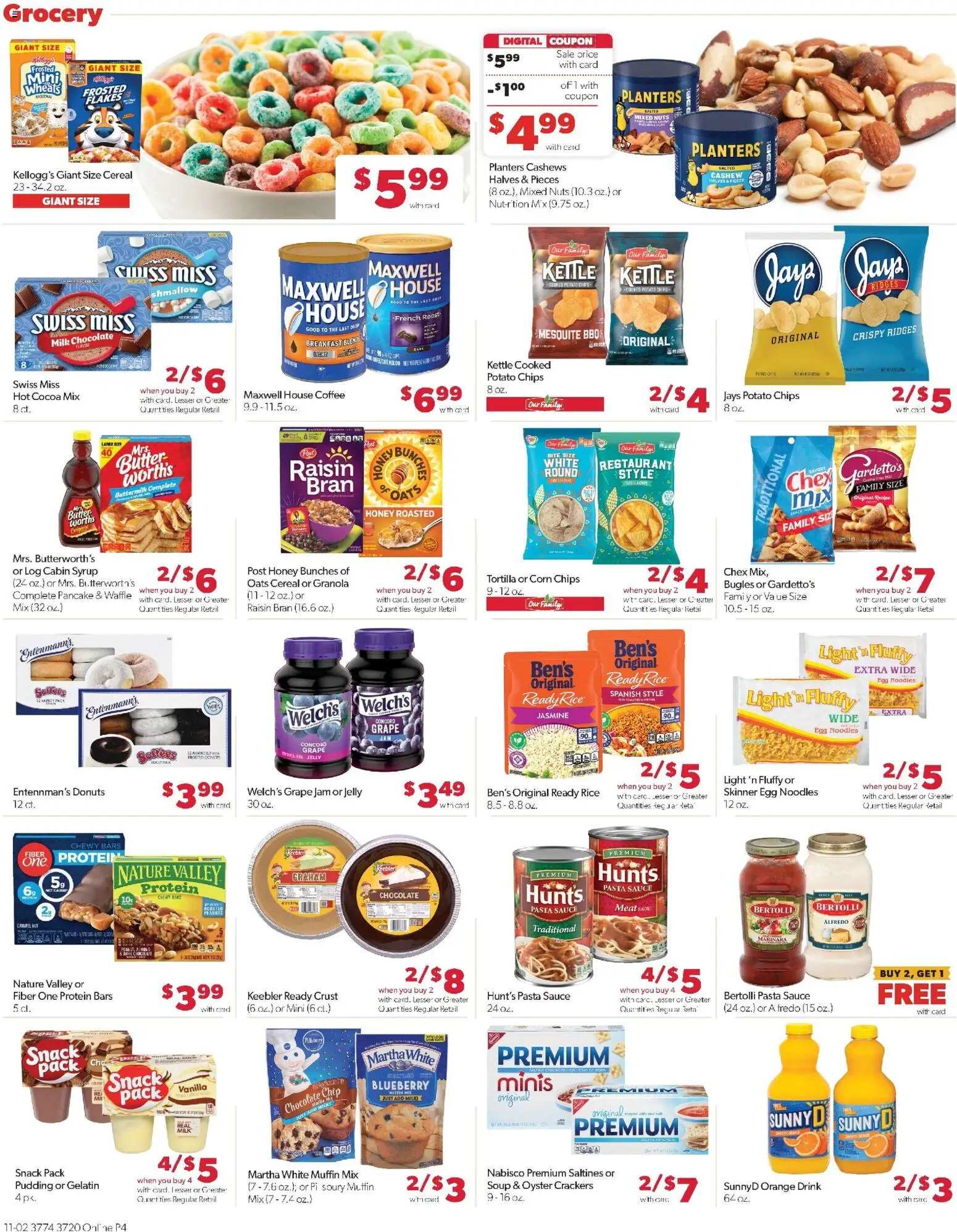 Family Fare Weekly Ad - NE - valid from 02.11.2025 | Page: 8 | Products: Milk, Butter, Coffee, Pasta