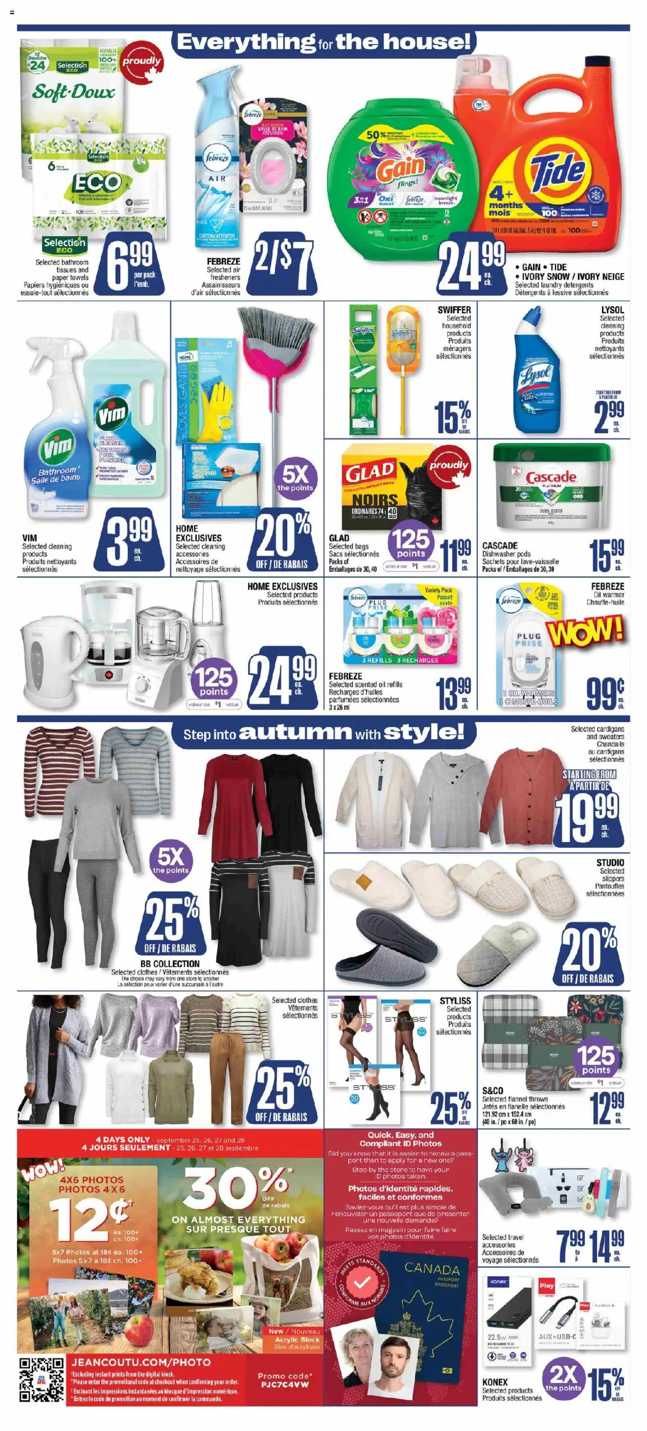 Jean Coutu flyer valid from 25.09.2025 | Page: 6 | Products: Gloves, Dishwasher, Clothes, Oil