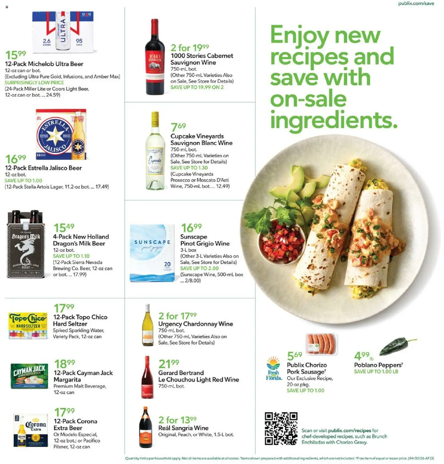 Publix Weekly Ad - valid from 29.04.2026 | Page: 3 | Products: Box, Milk, Beer, Cupcake