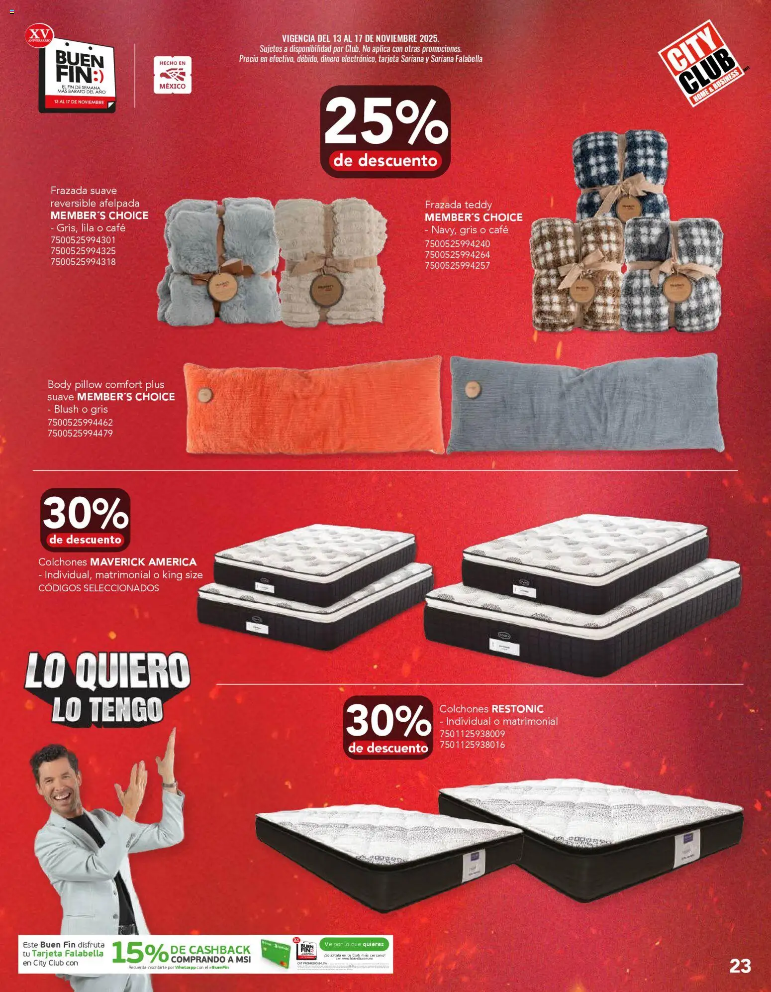 Nuevas ofertas de City Club válidas en toda la República Mexicana desde el 12.11.2025. ¡Encuentra las mejores ofertas en City Club Buen Fin! | Página: 23 | Productos: Café, Body