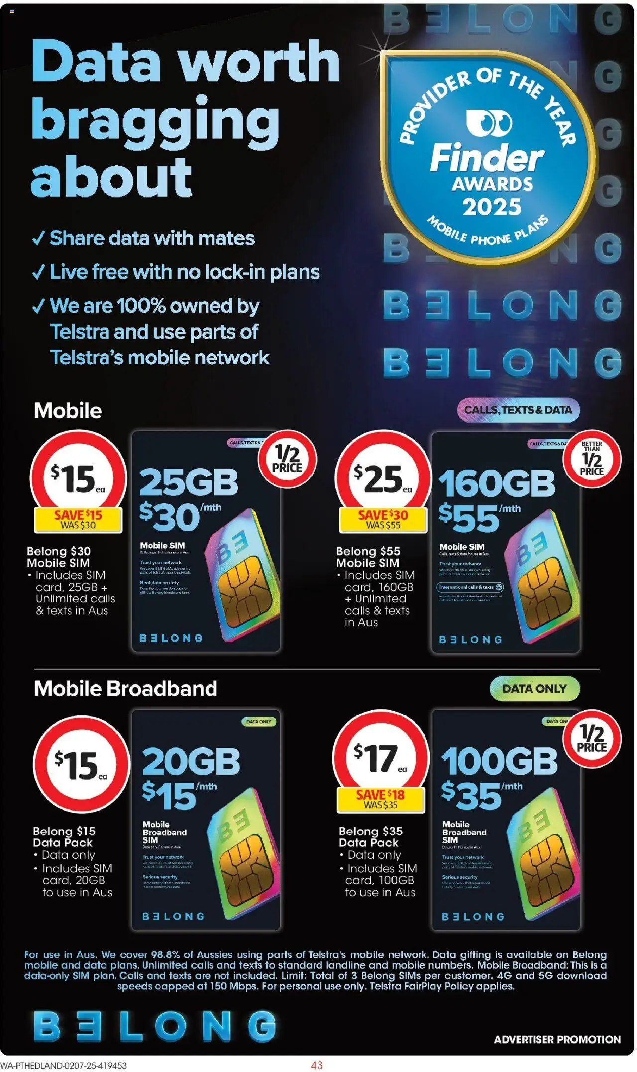 Coles catalogue - valid from 02.07.2025 | Page: 43 | Products: Fur, Phone, Mobile
