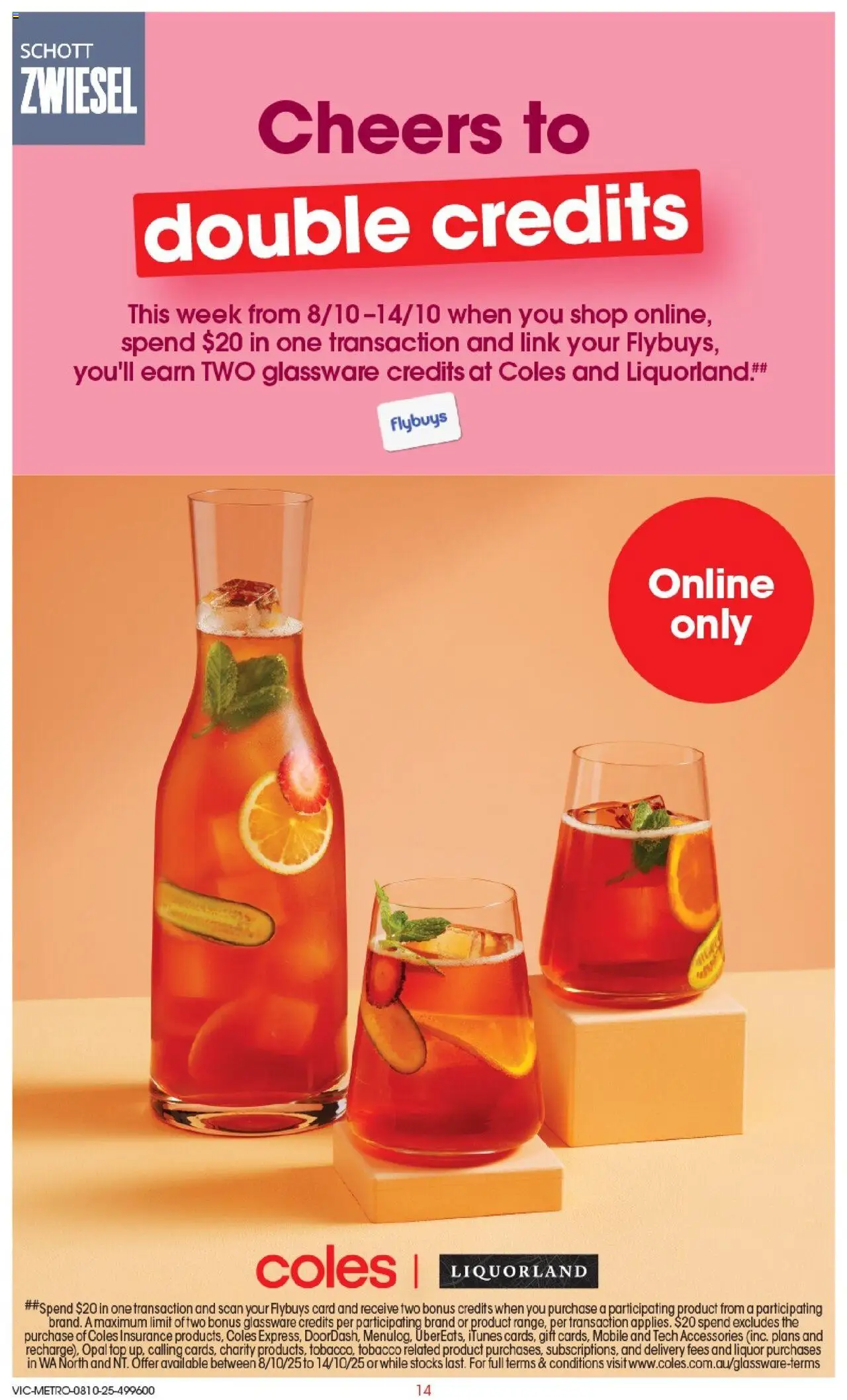 Coles catalogue - valid from 08.10.2025 | Page: 14 | Products: Glassware, Opal, Accessories, Mobile