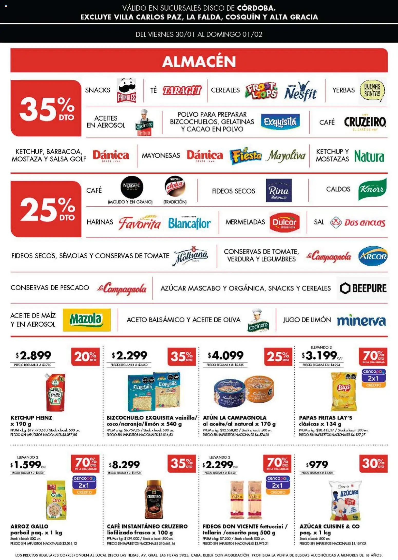 Disco - Ofertas | Córdoba │ válido desde el 29.01.2026 | Página: 3 | Productos: Oliva, Tomate, Limón, Fideos