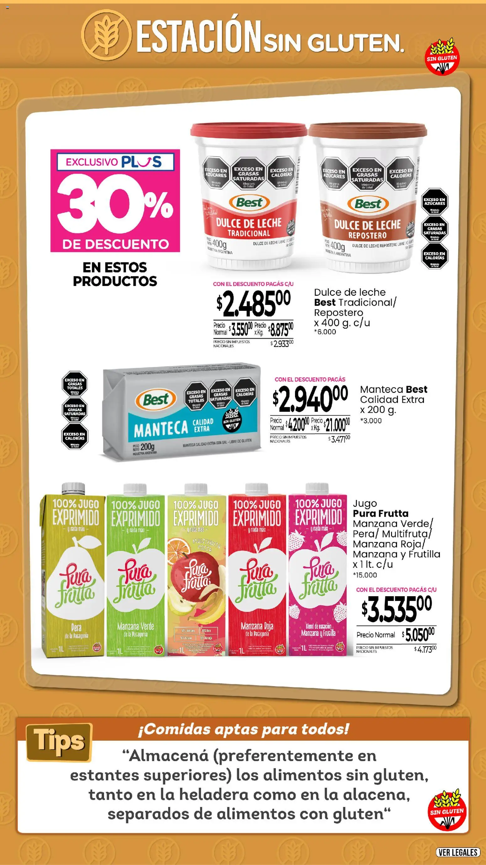 La Anonima - catalogos-masivos - libre-gluten │ válido desde el 30.10.2025 | Página: 6 | Productos: Estantes, Pera, Manteca, Té