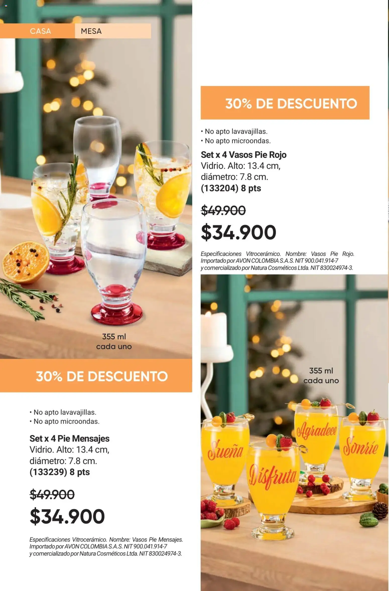 Avon revista - valida desde el 17.11.2025 | Página: 34 | Productos: Vasos, Mesa